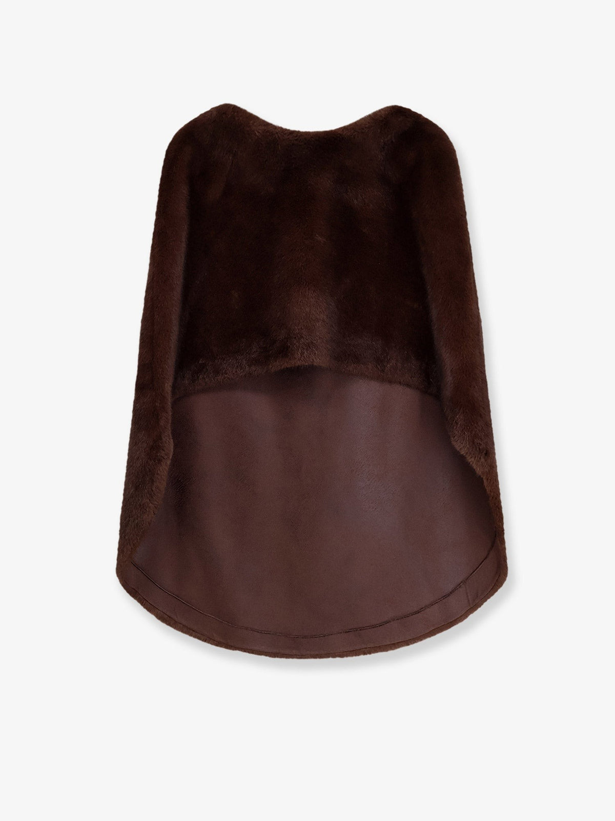 Faux mink cape