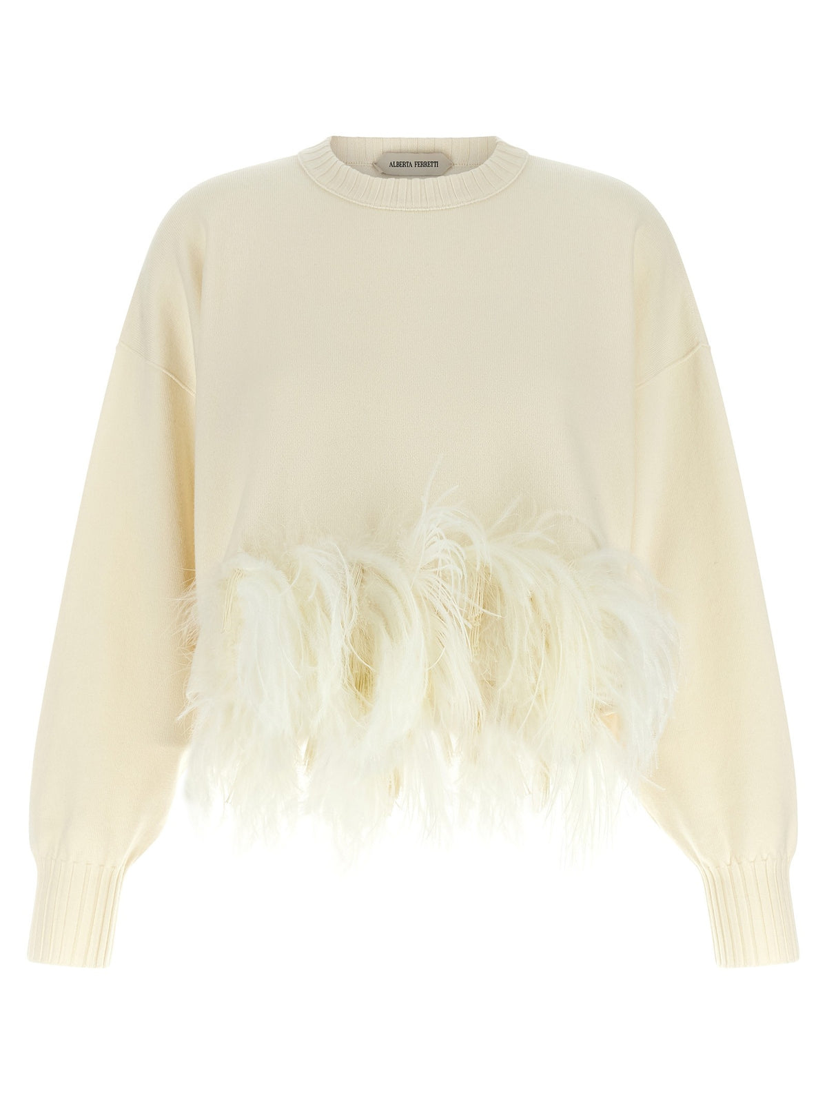 Feather cropped sweater