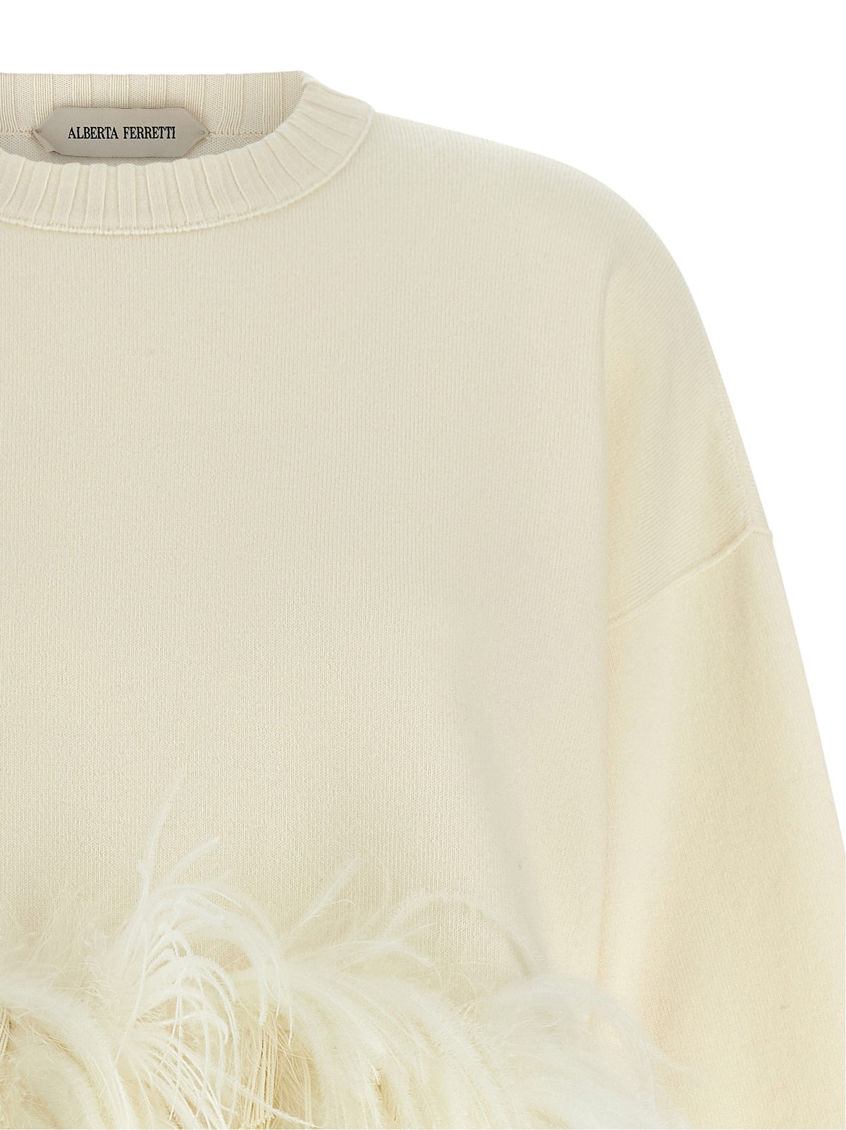 Feather cropped sweater