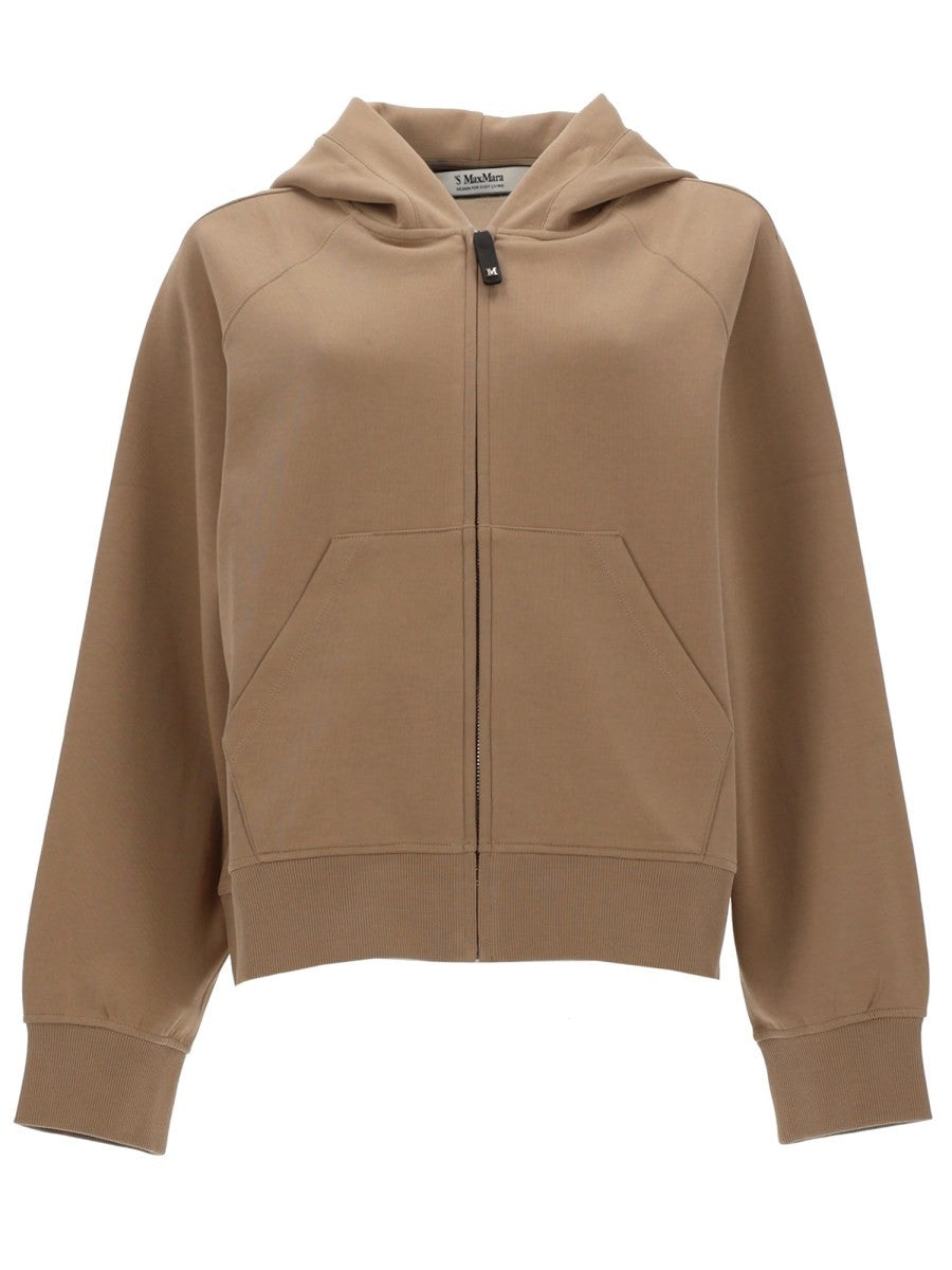 FELPA "ALMA" CON ZIP E CAPPUCCIO