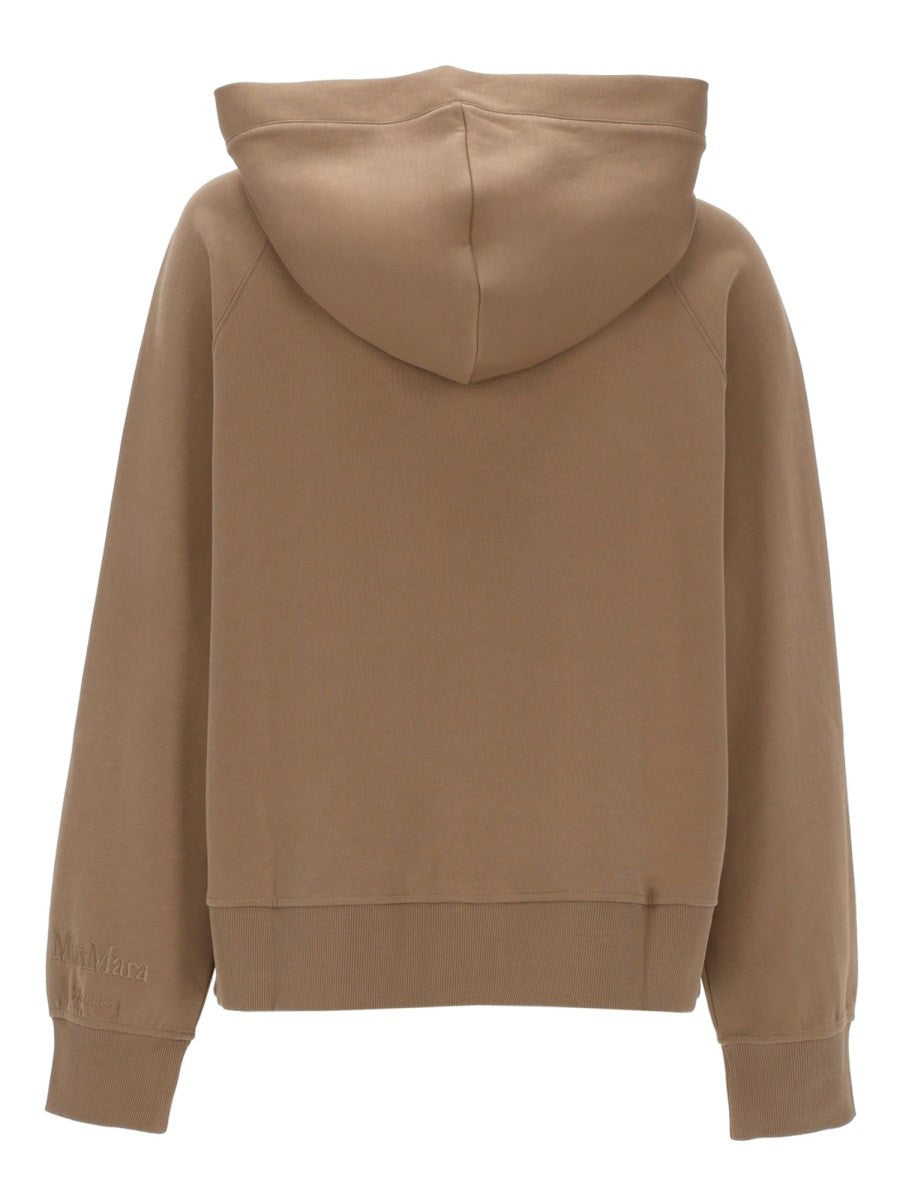 FELPA "ALMA" CON ZIP E CAPPUCCIO