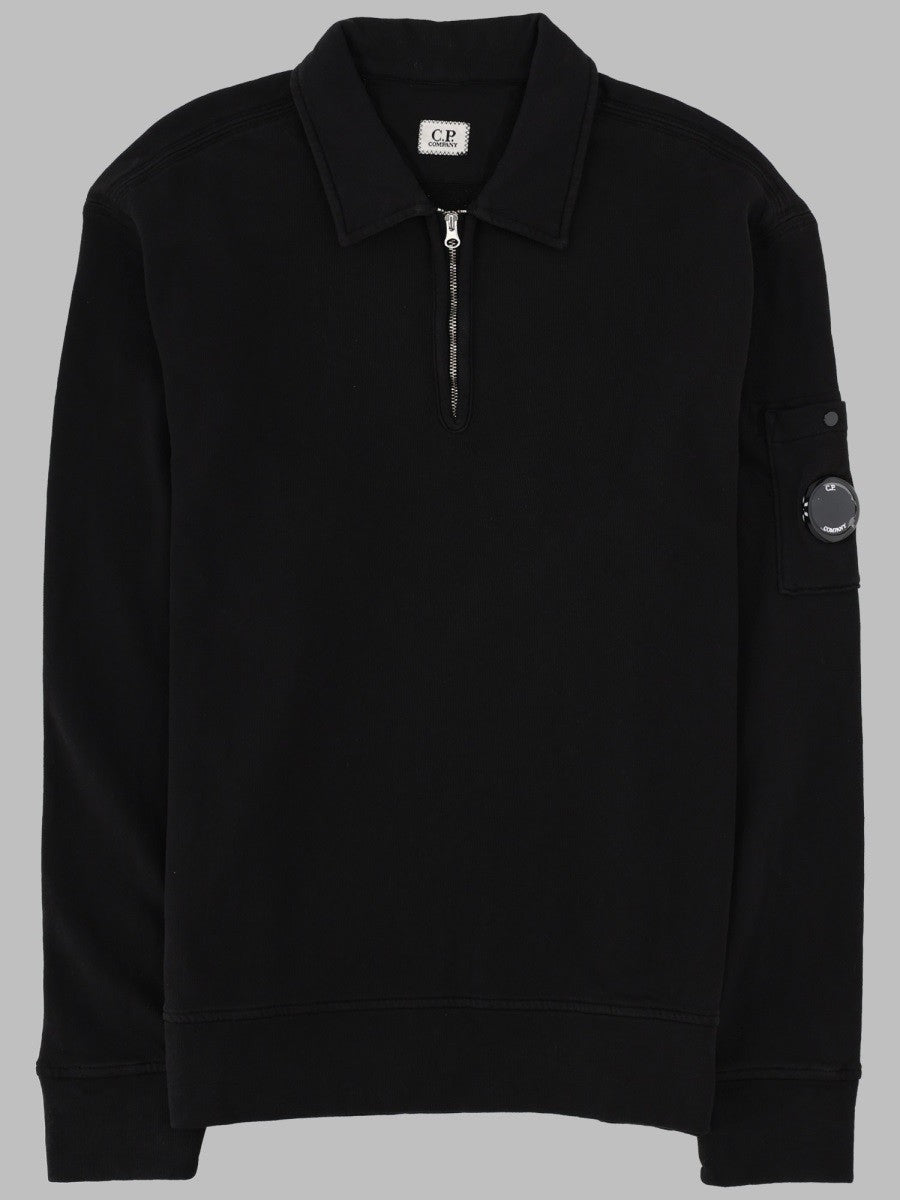 FELPA CON COLLETTO POLO E ZIP