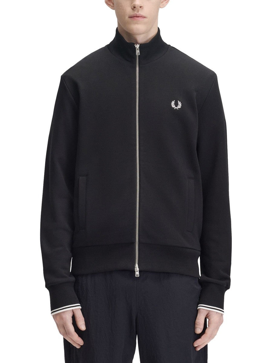 Felpa Con Logo e Zip