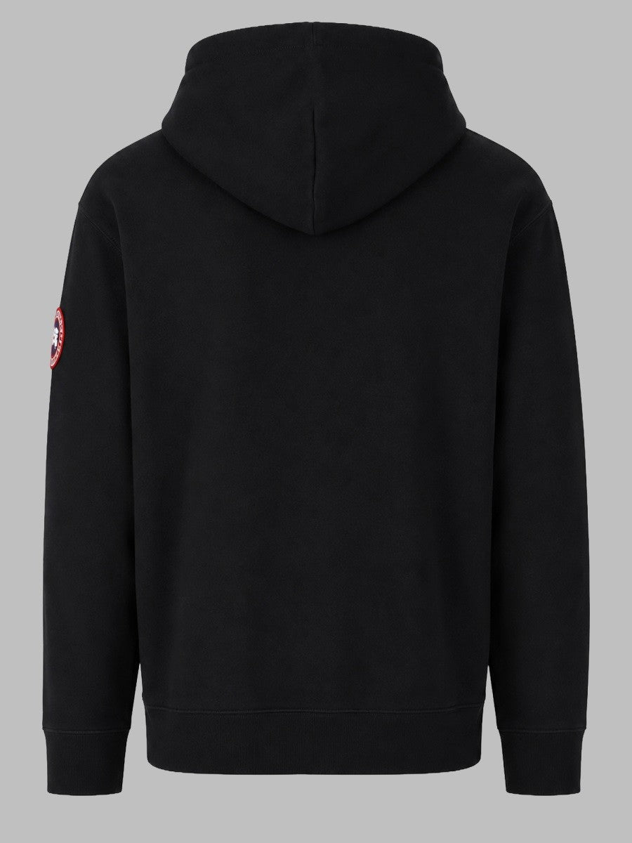FELPA CON PATCH LOGO E CAPPUCCIO