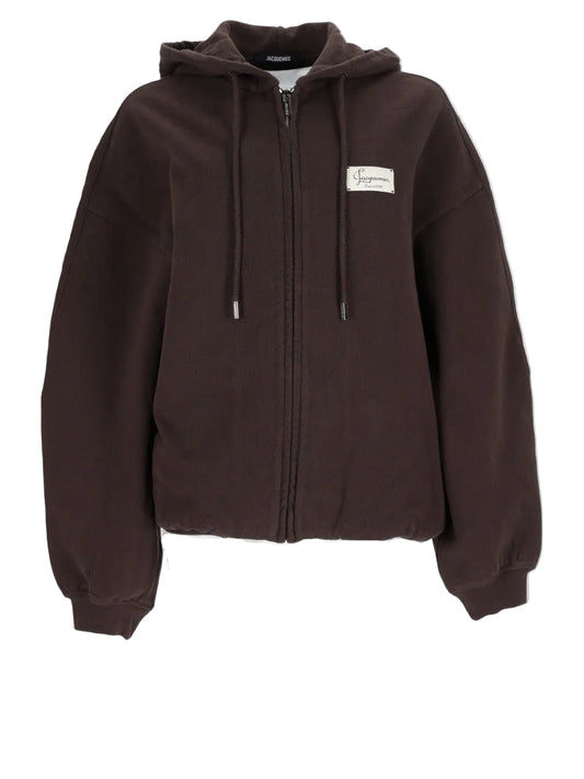 Felpa "Corso" Con Cappuccio e Zip