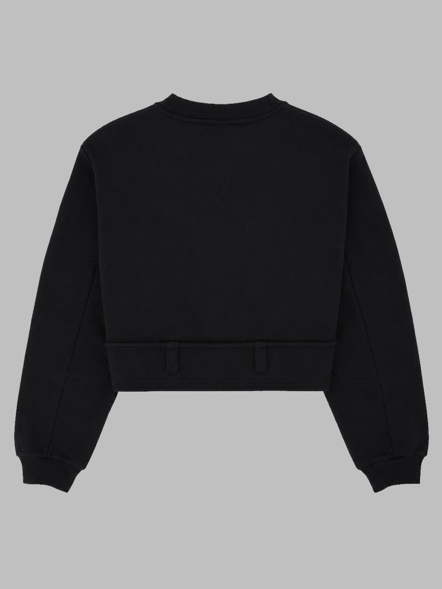 FELPA CROPPED CON COULISSE