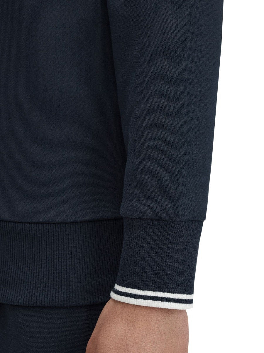 Felpa In Cotone a Mezza Zip