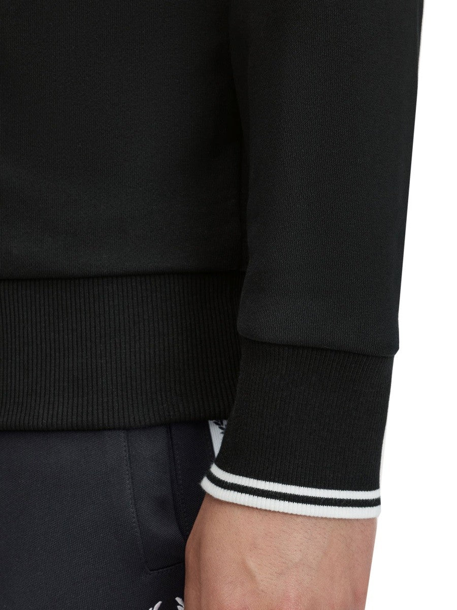 Felpa In Cotone a Mezza Zip