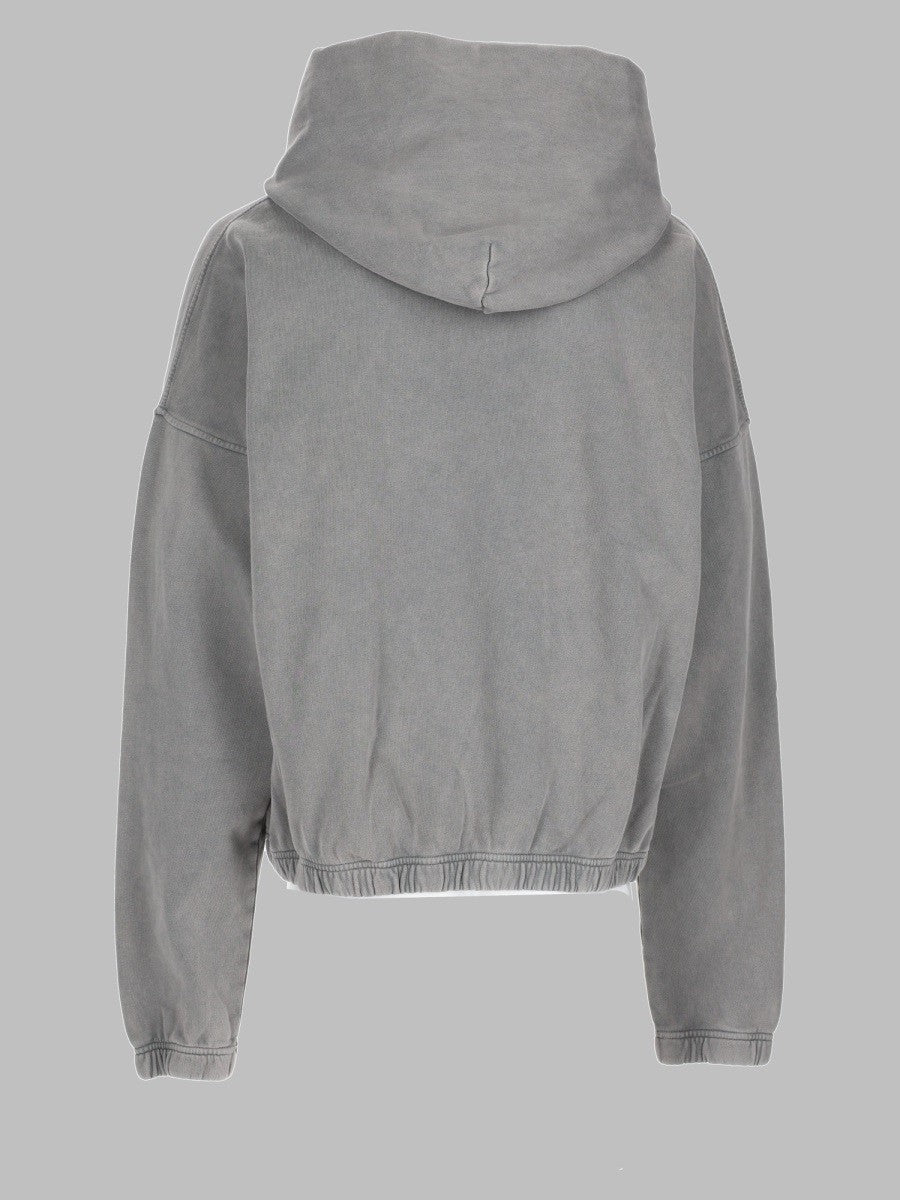 Felpa In Cotone Con Cappuccio