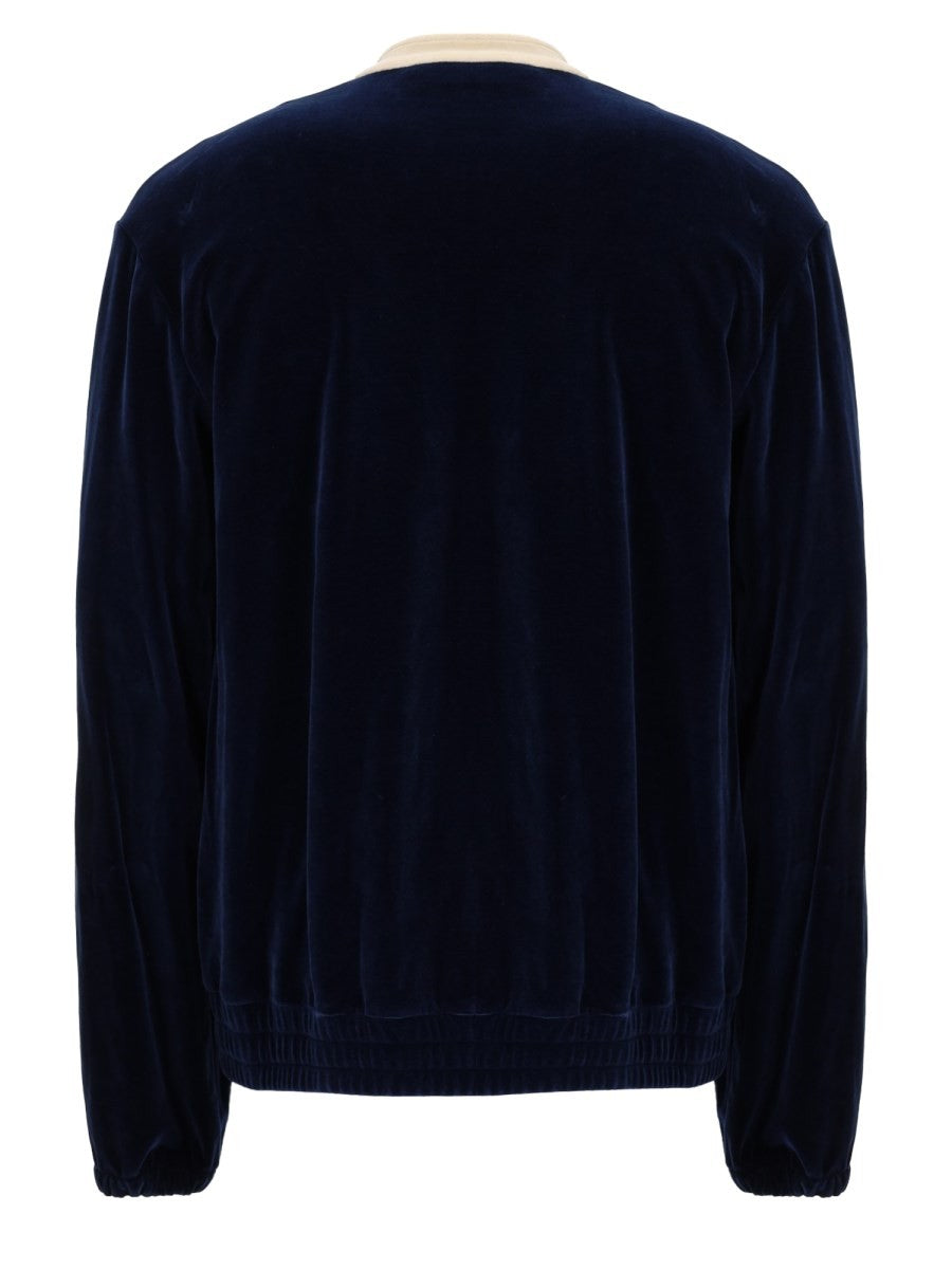 Felpa in Jersey di Cotone con Zip
