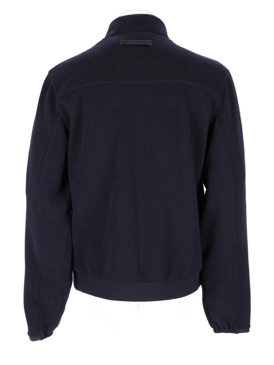 Felpa In Lana Misto Cotone e Seta Con Zip