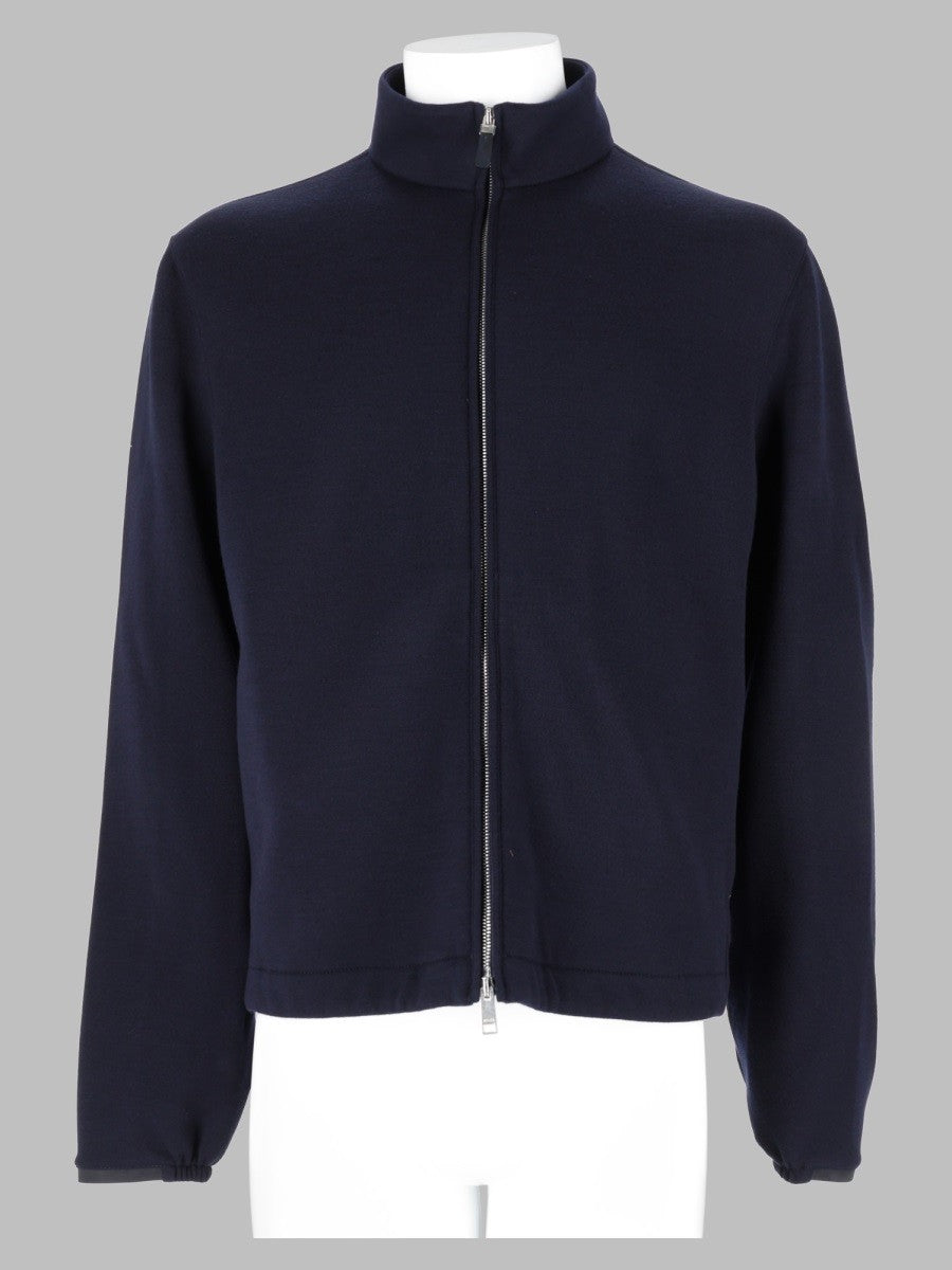 Felpa In Lana Misto Cotone e Seta Con Zip