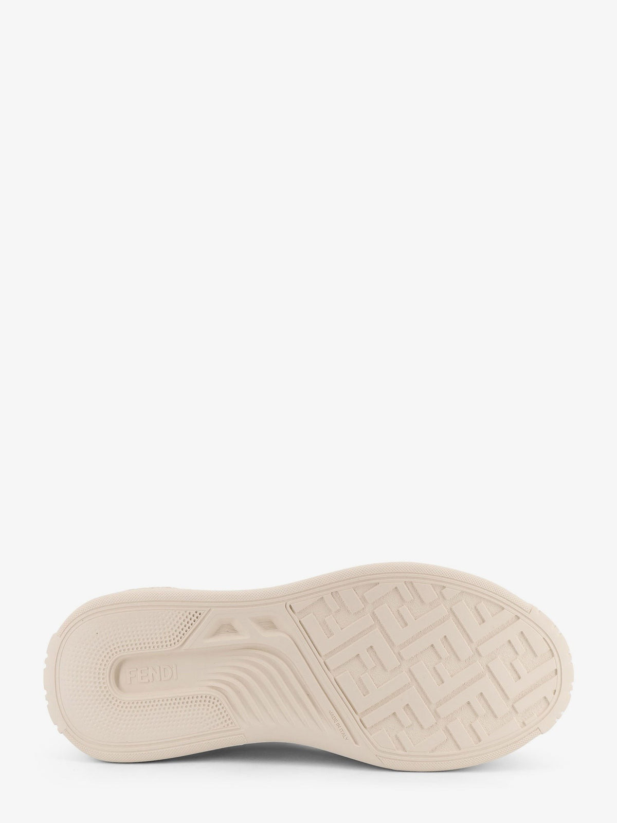 Fendi Force leather sneakers with jacquard FF fabric inserts