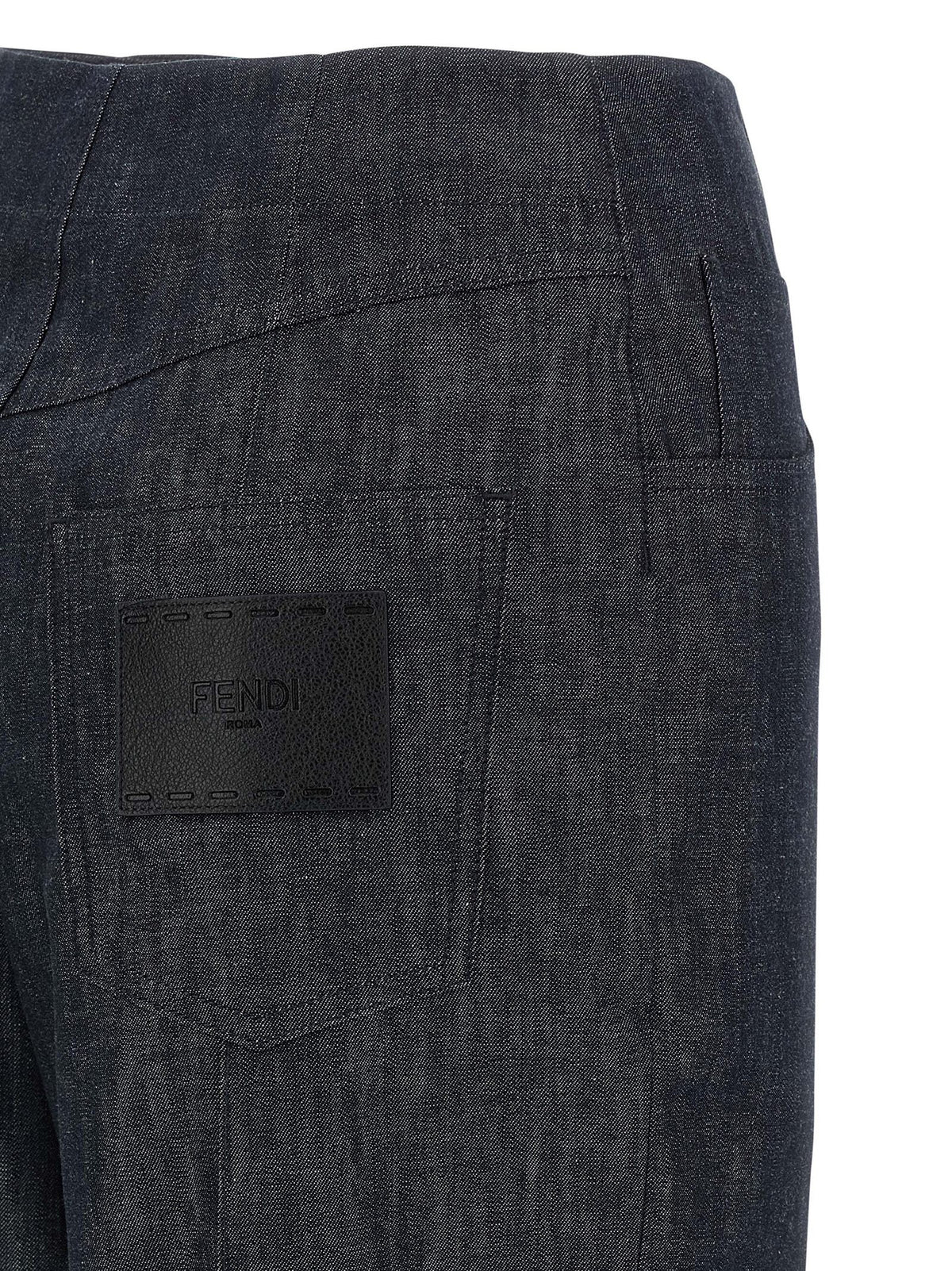 'Fendi Roma' patch jeans