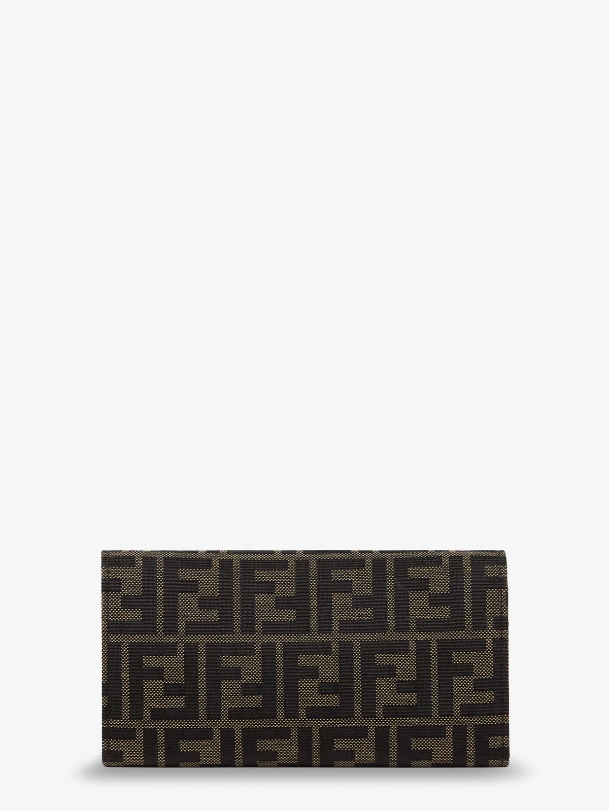 FF Zucca Fabric Continental Wallet with Chain Tube