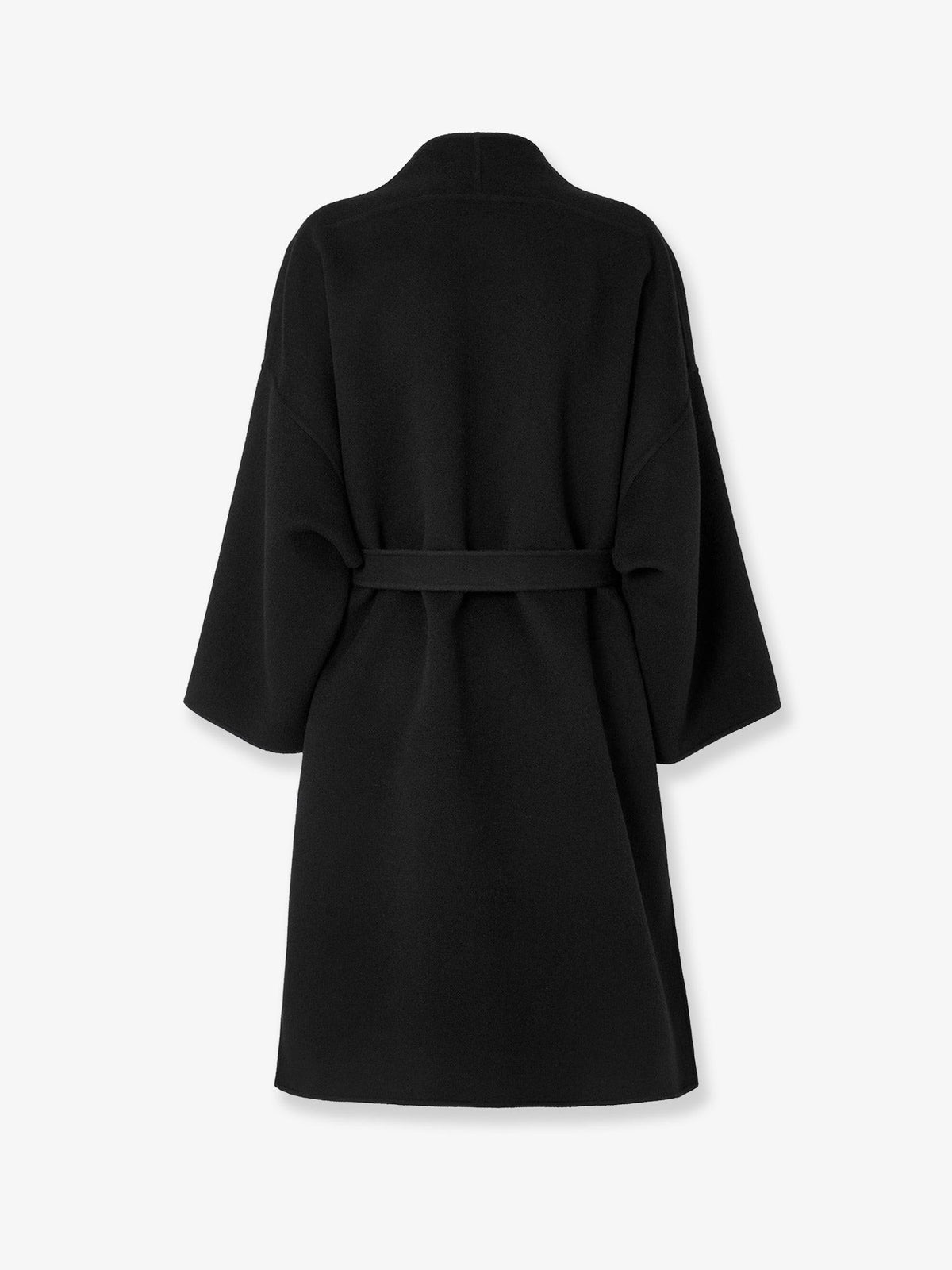 FF Zucca Wool Midi Coat black