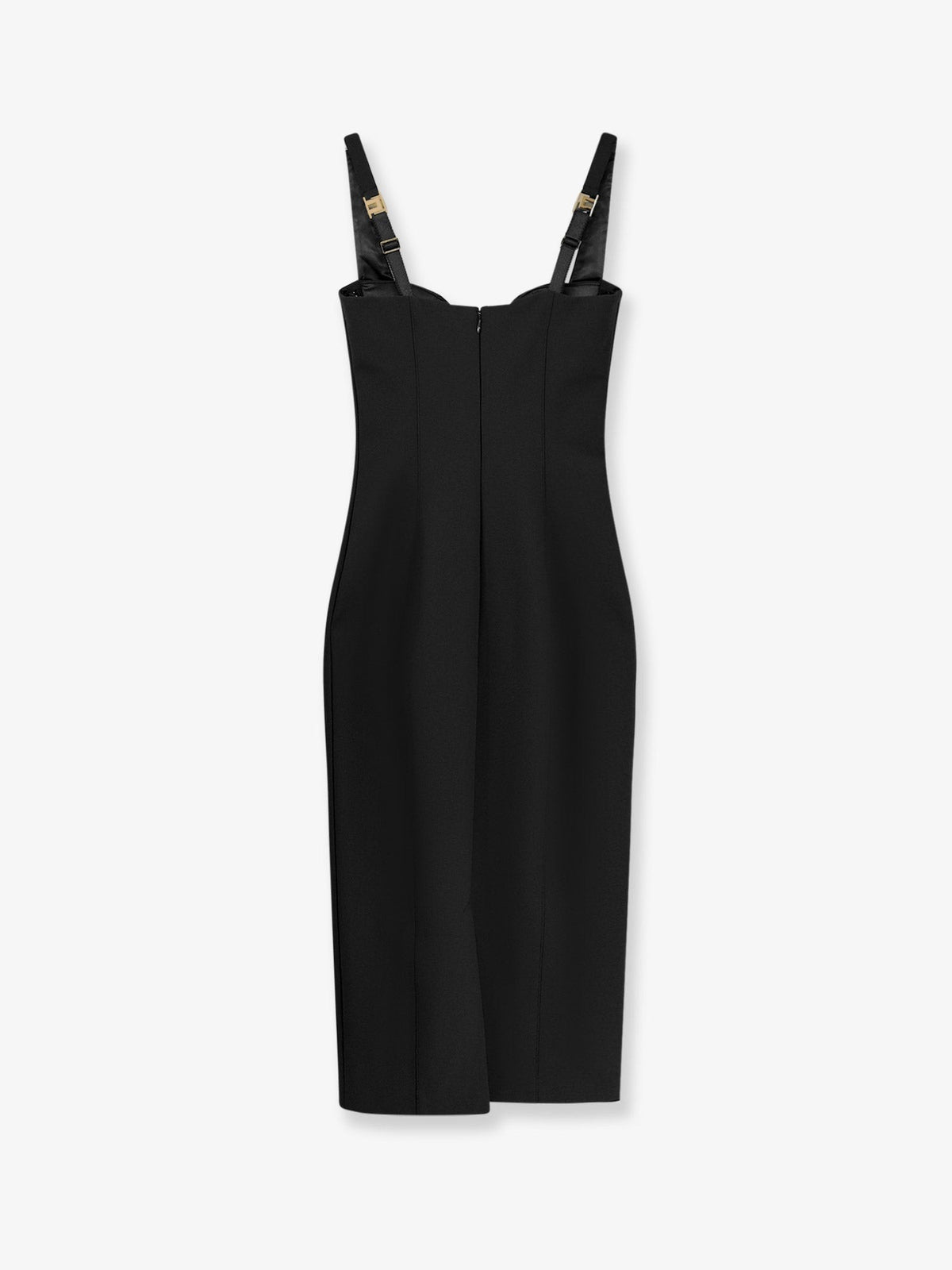 Fitted stretch fabric midi dress
