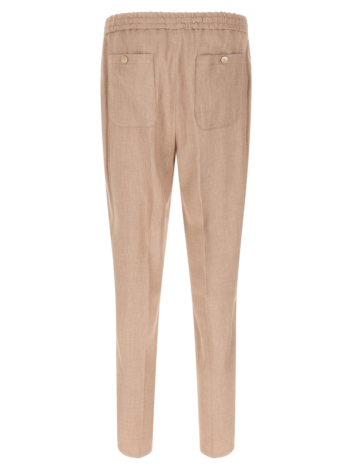 Flamed linen joggers
