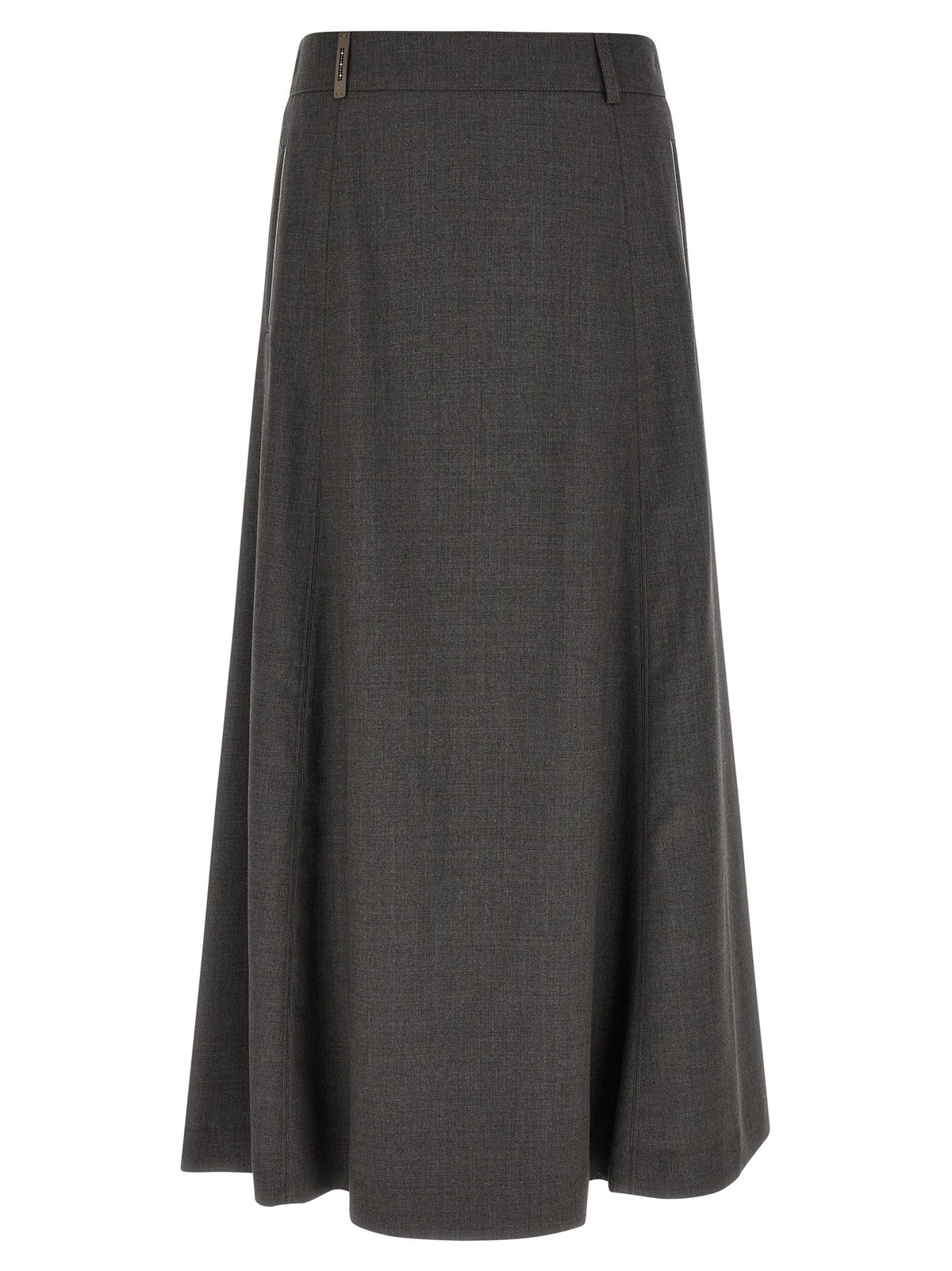 Flared skirt with loops
