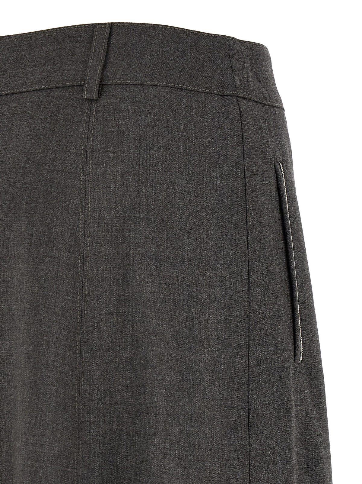Flared skirt with loops