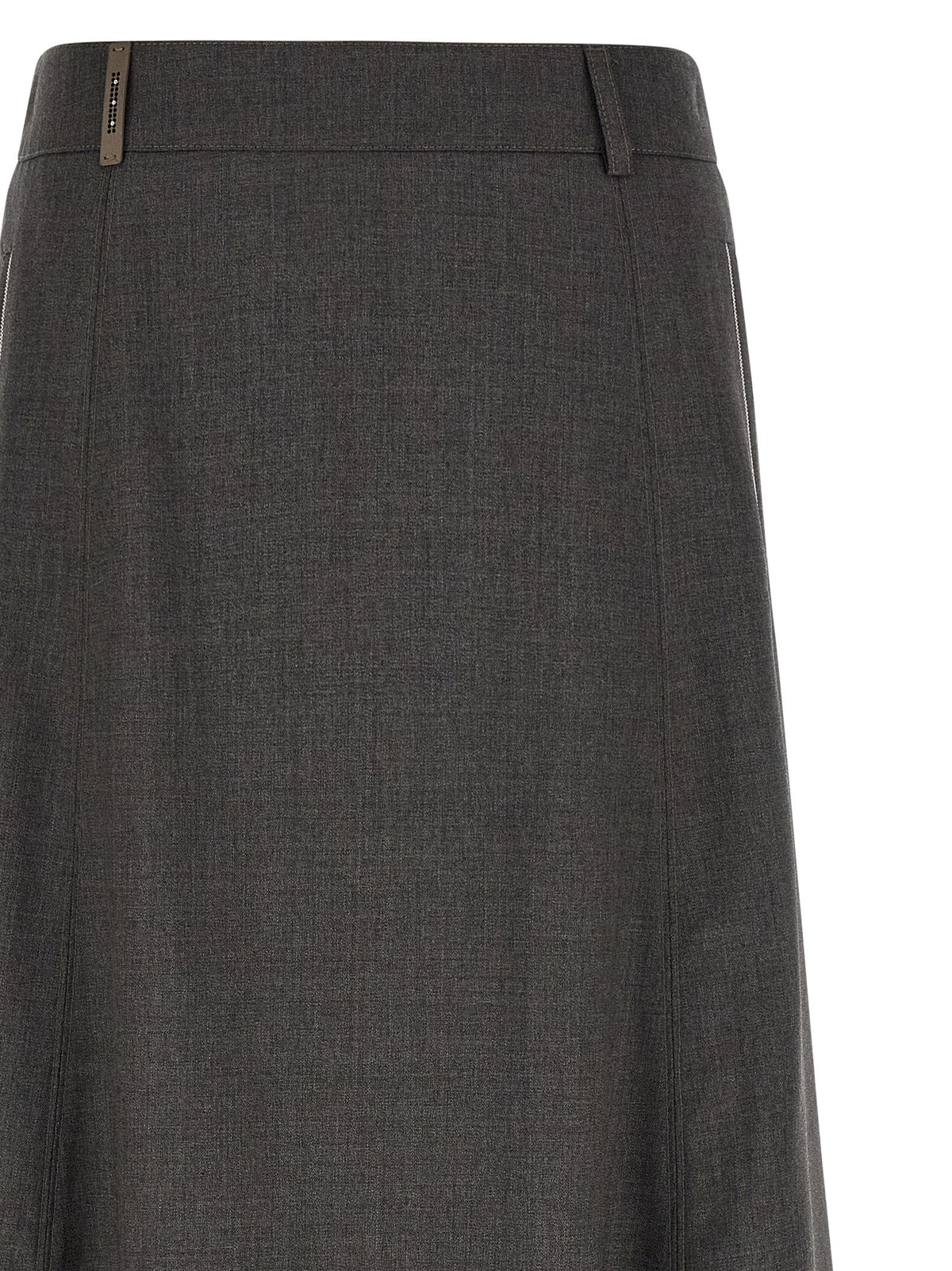 Flared skirt with loops