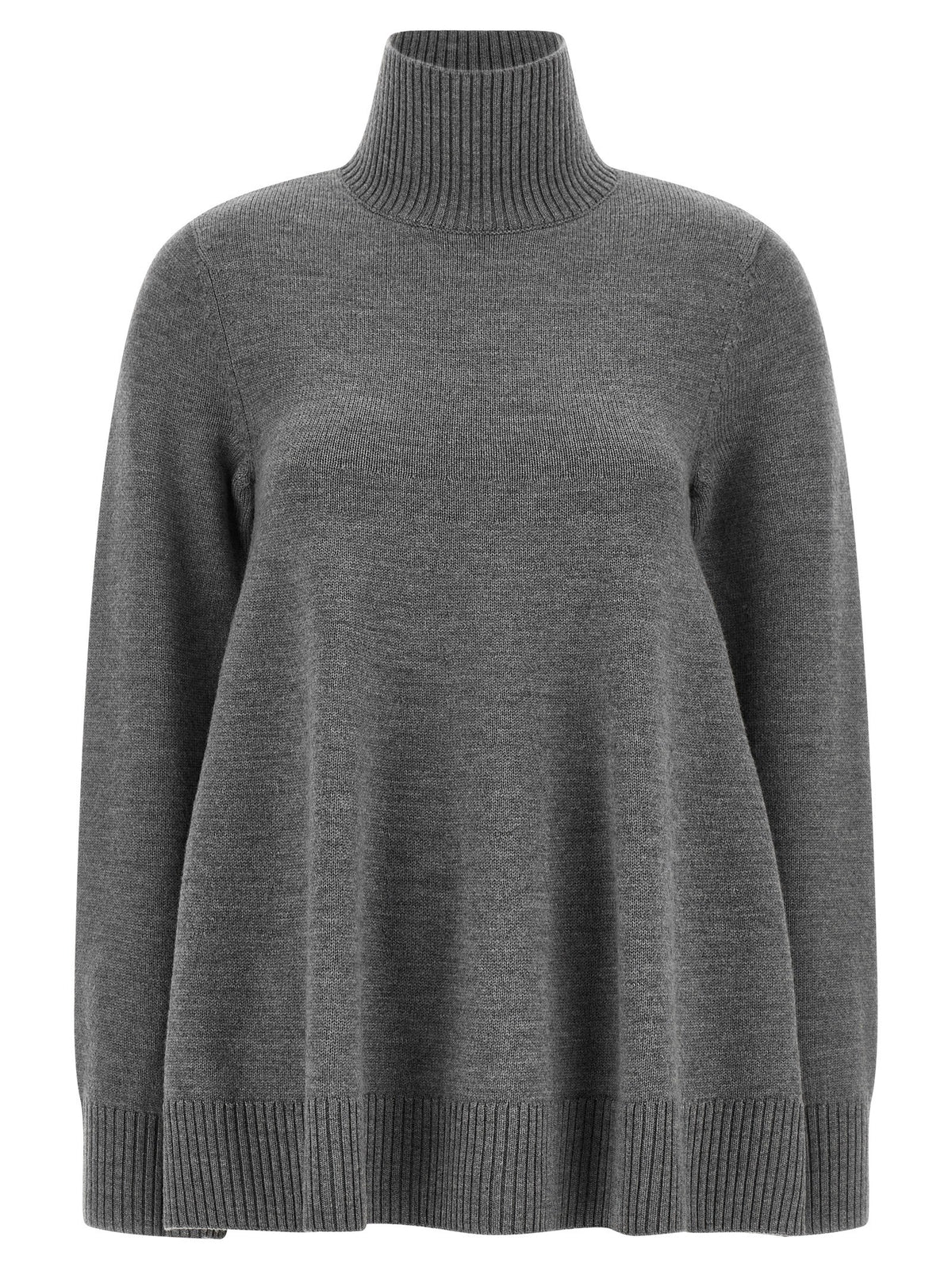 Flared turtleneck sweater