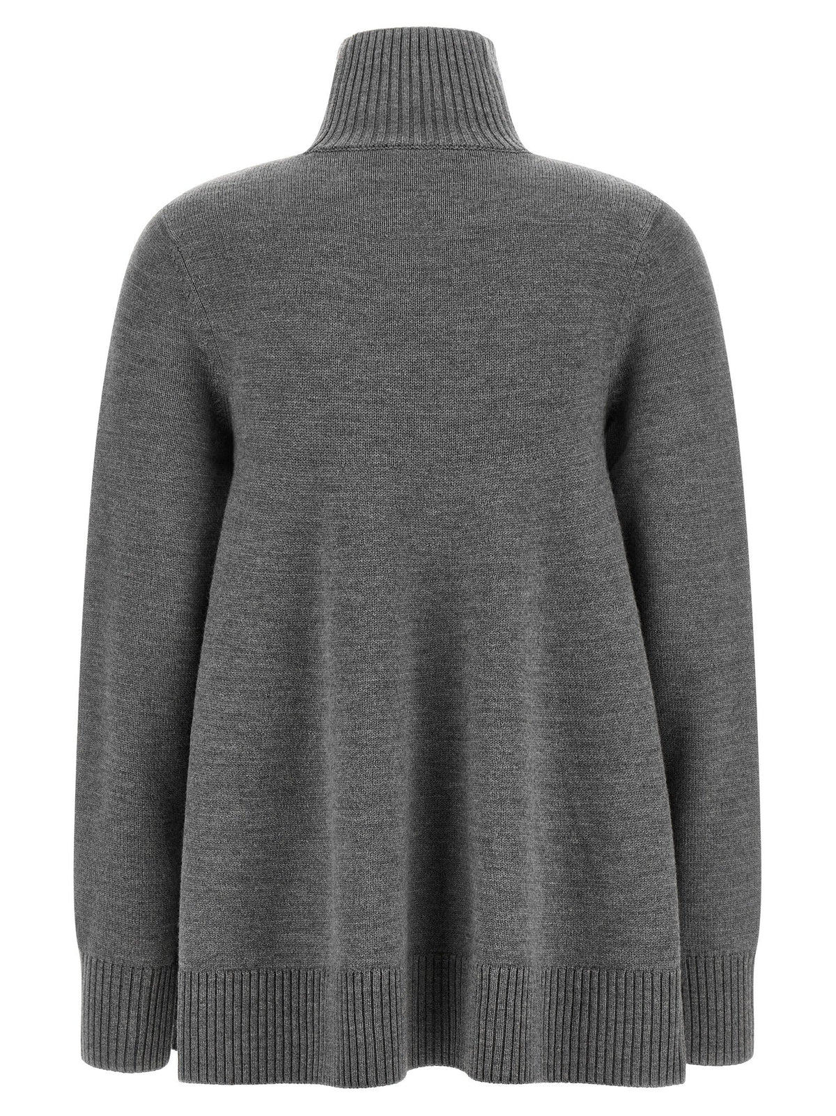 Flared turtleneck sweater