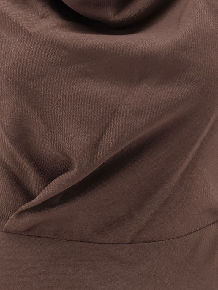 Flared Twill Fluid virgin wool dress