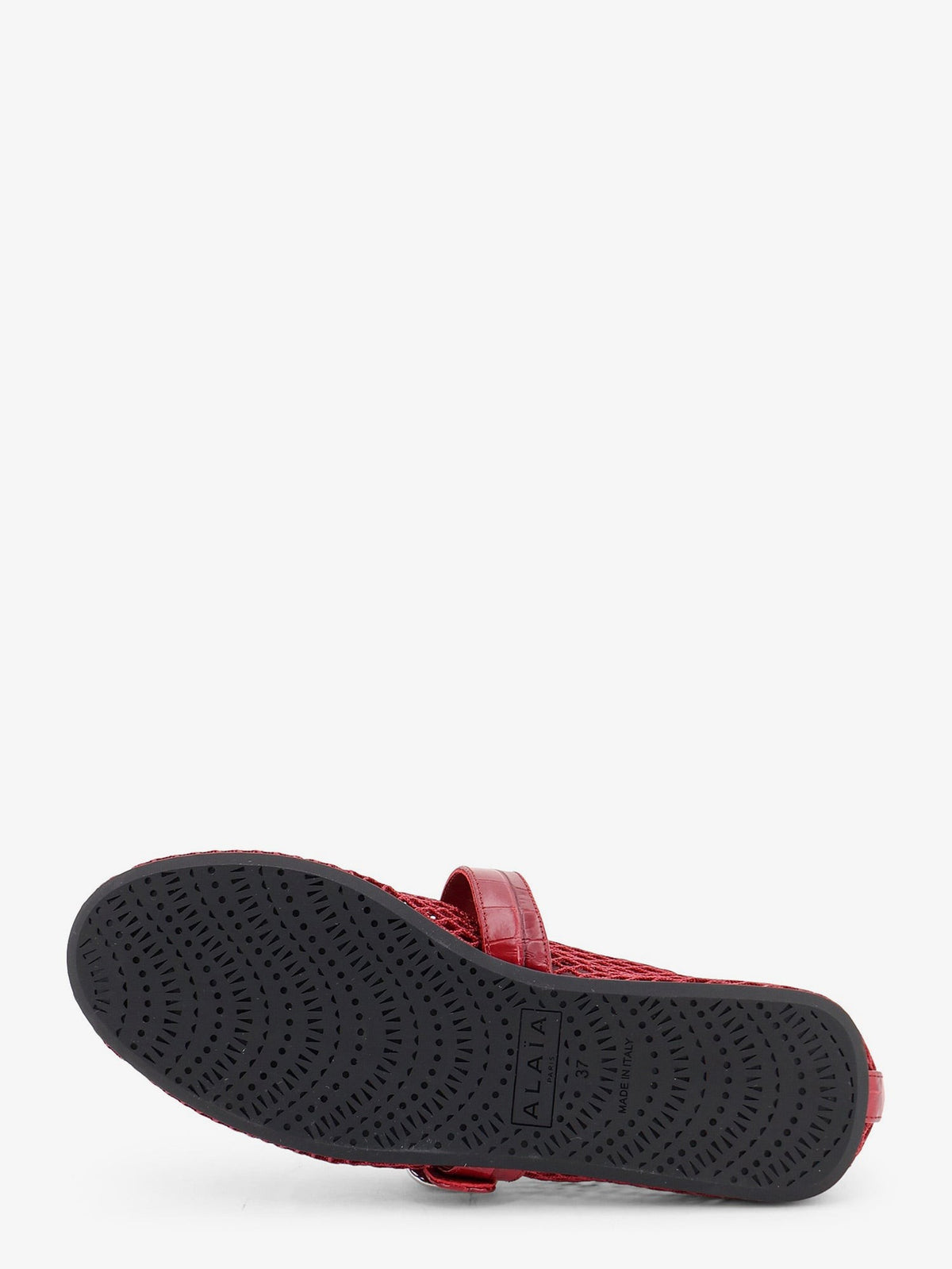 Flat leather ballerinas with crocodile effect