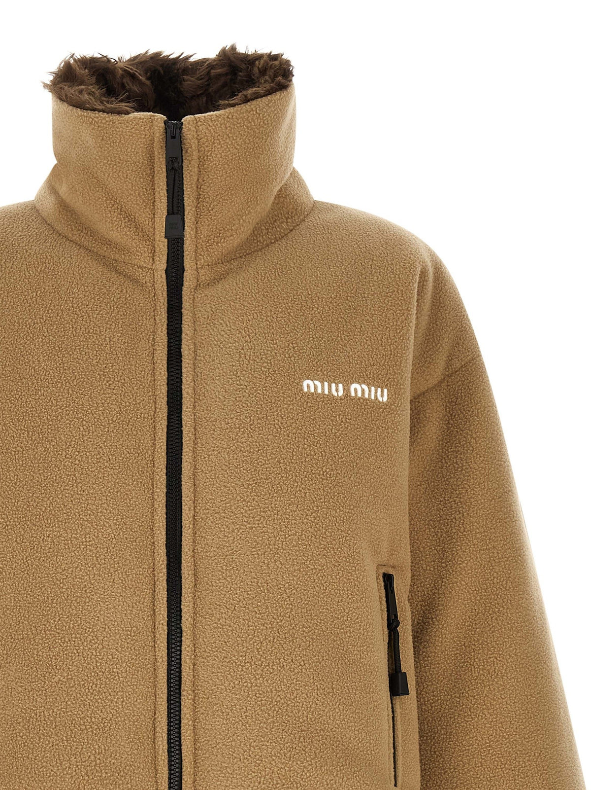 Fleece down jacket