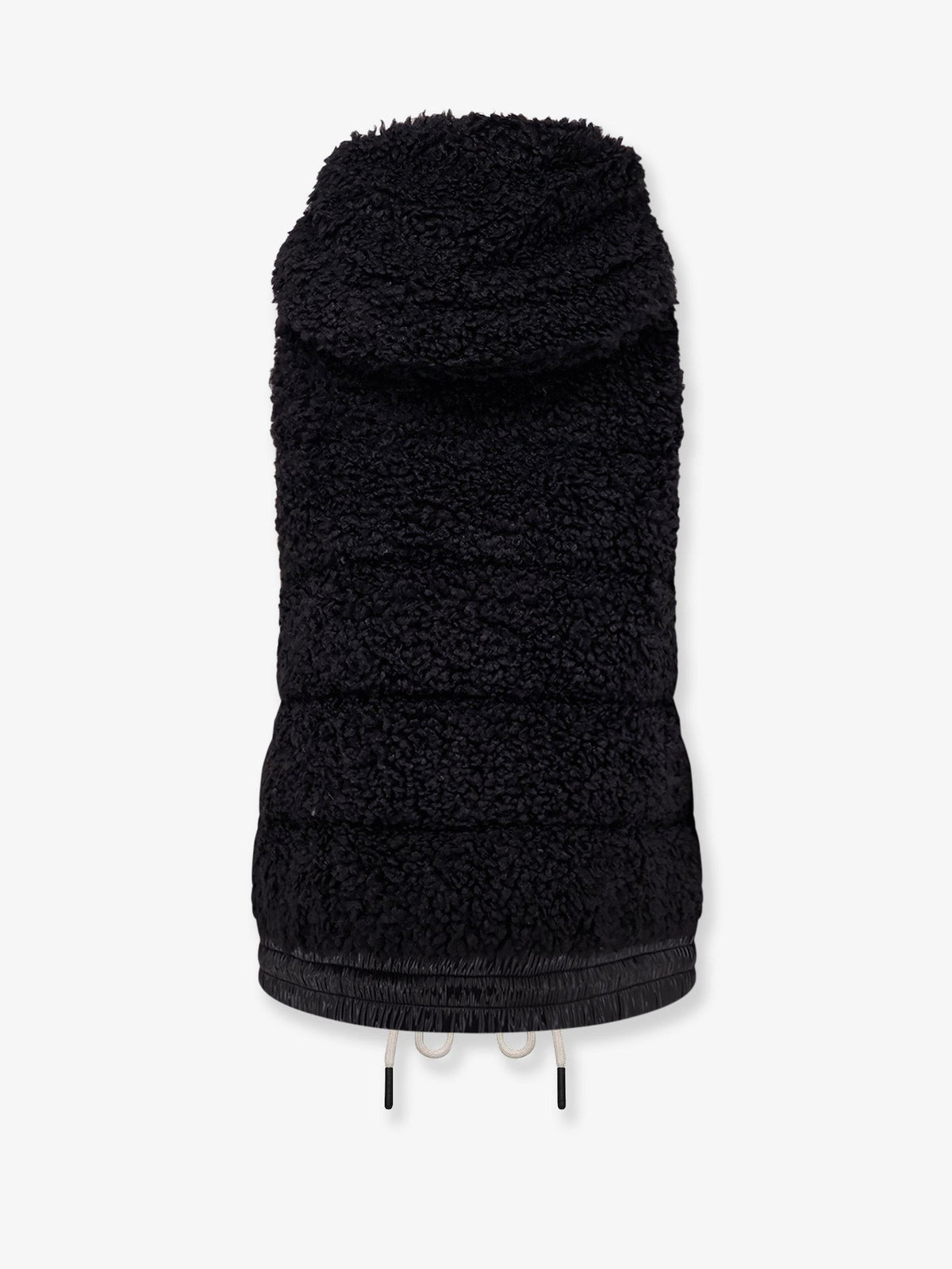 Fleece hooded down jacket