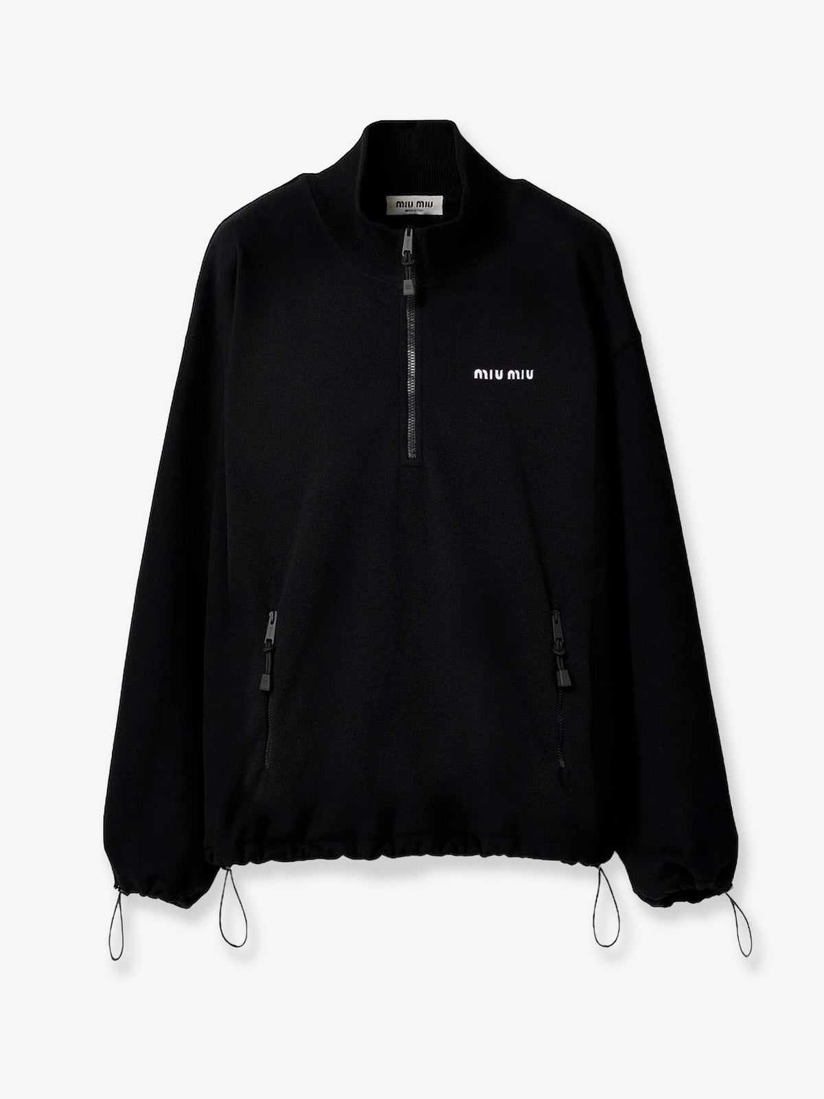 Fleece sweatshirt with Lettering Logo embroidery