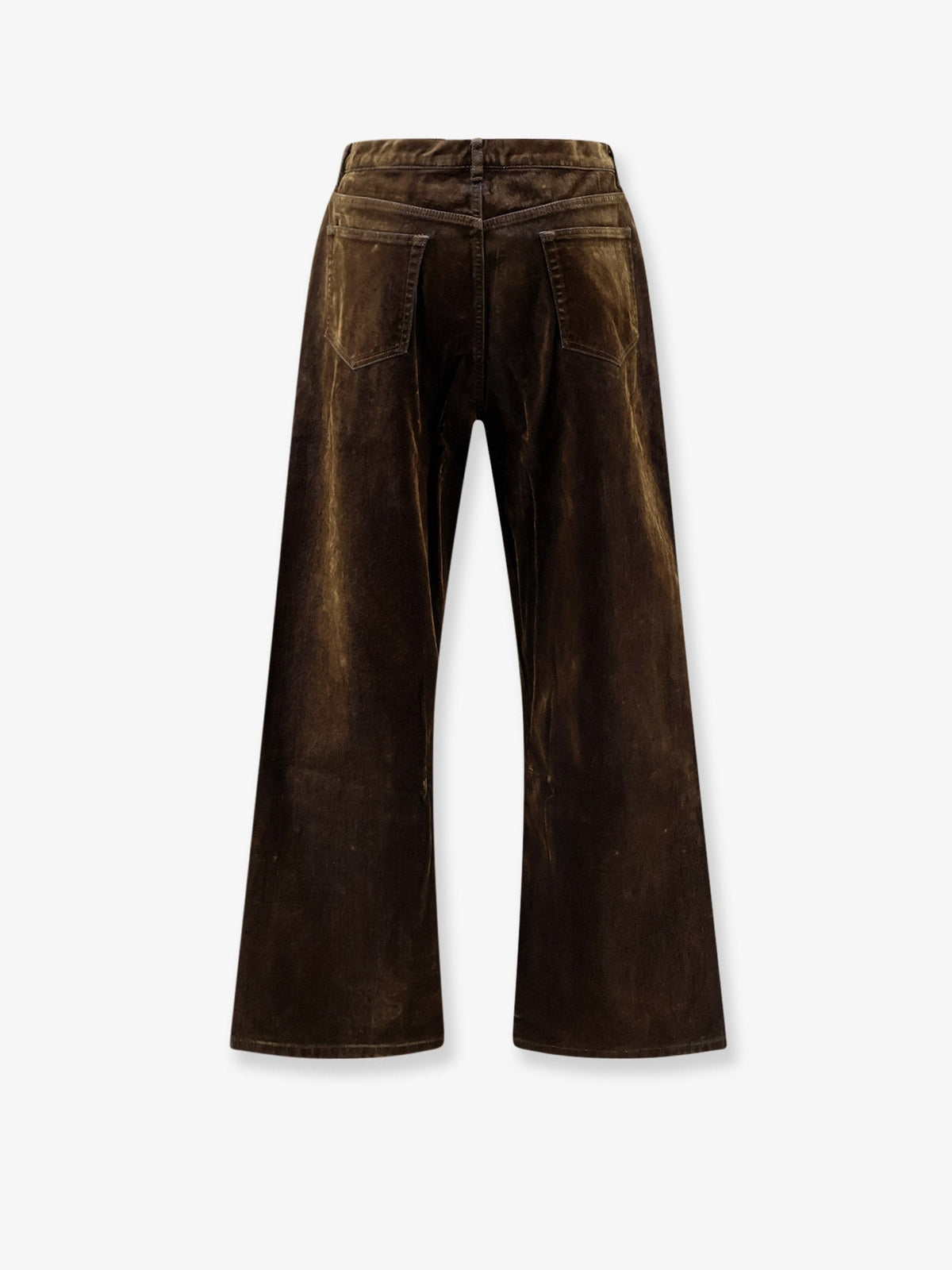 Flocked cotton jeans
