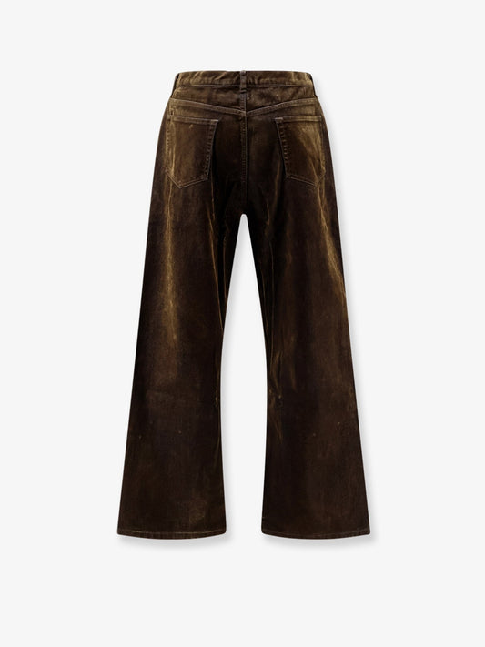Flocked cotton jeans