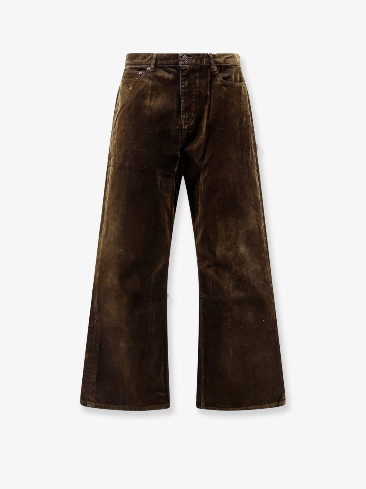Flocked cotton jeans