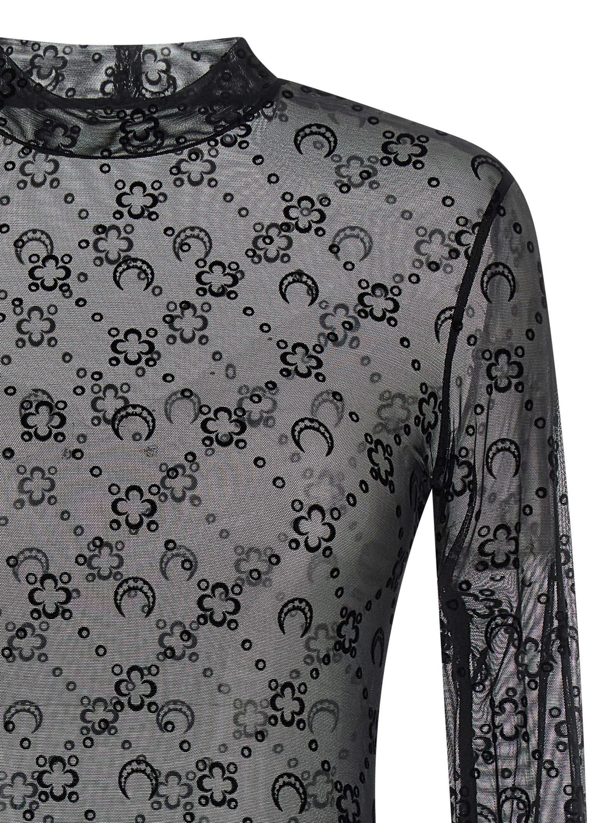 Flocked Moonogram top