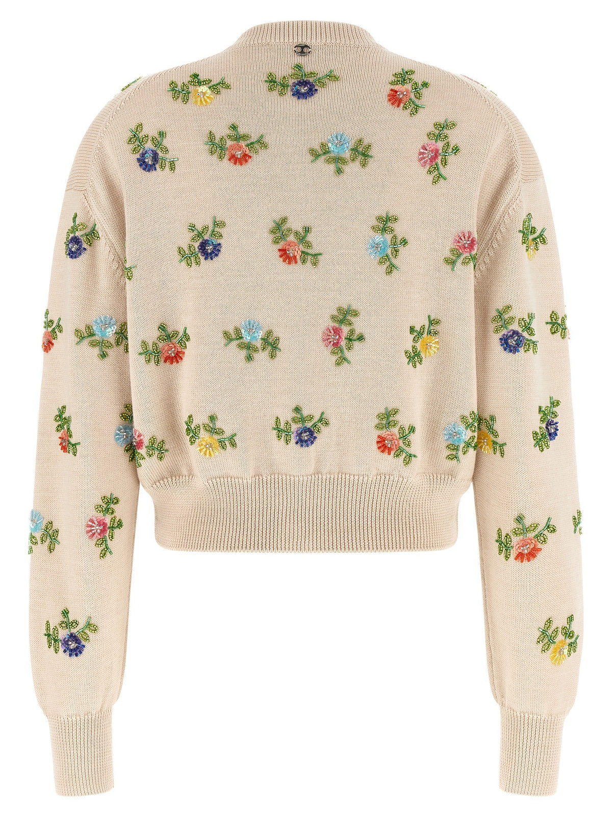 Floral embroidery cardigan
