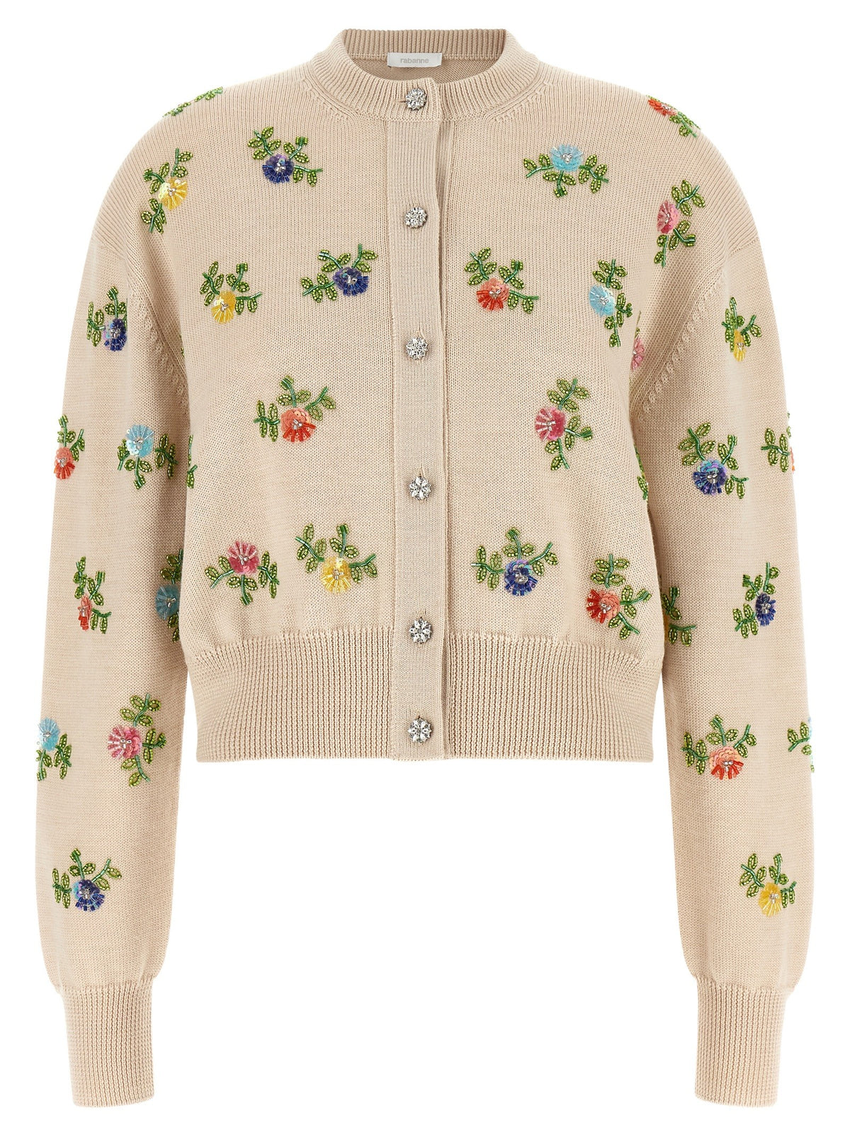 Floral embroidery cardigan