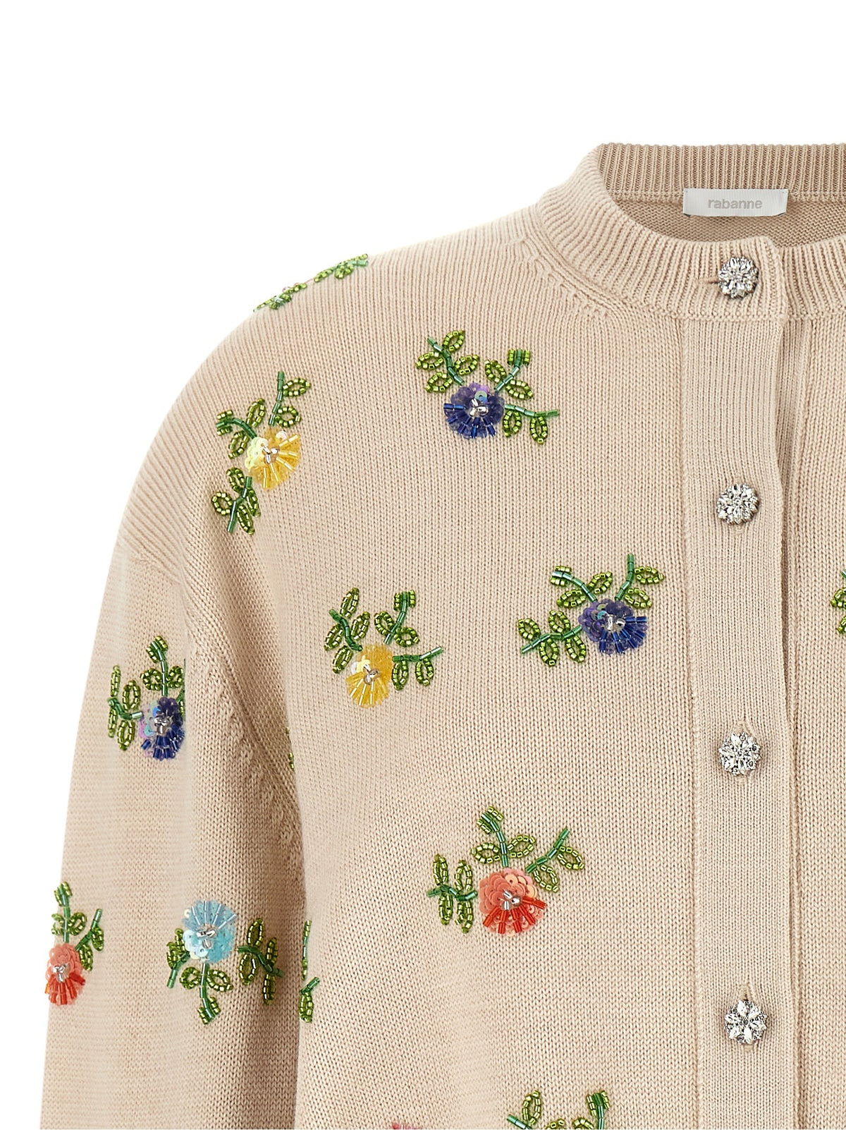 Floral embroidery cardigan