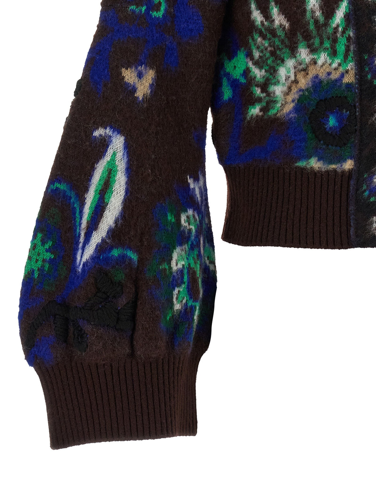 Floral jacquard blouson