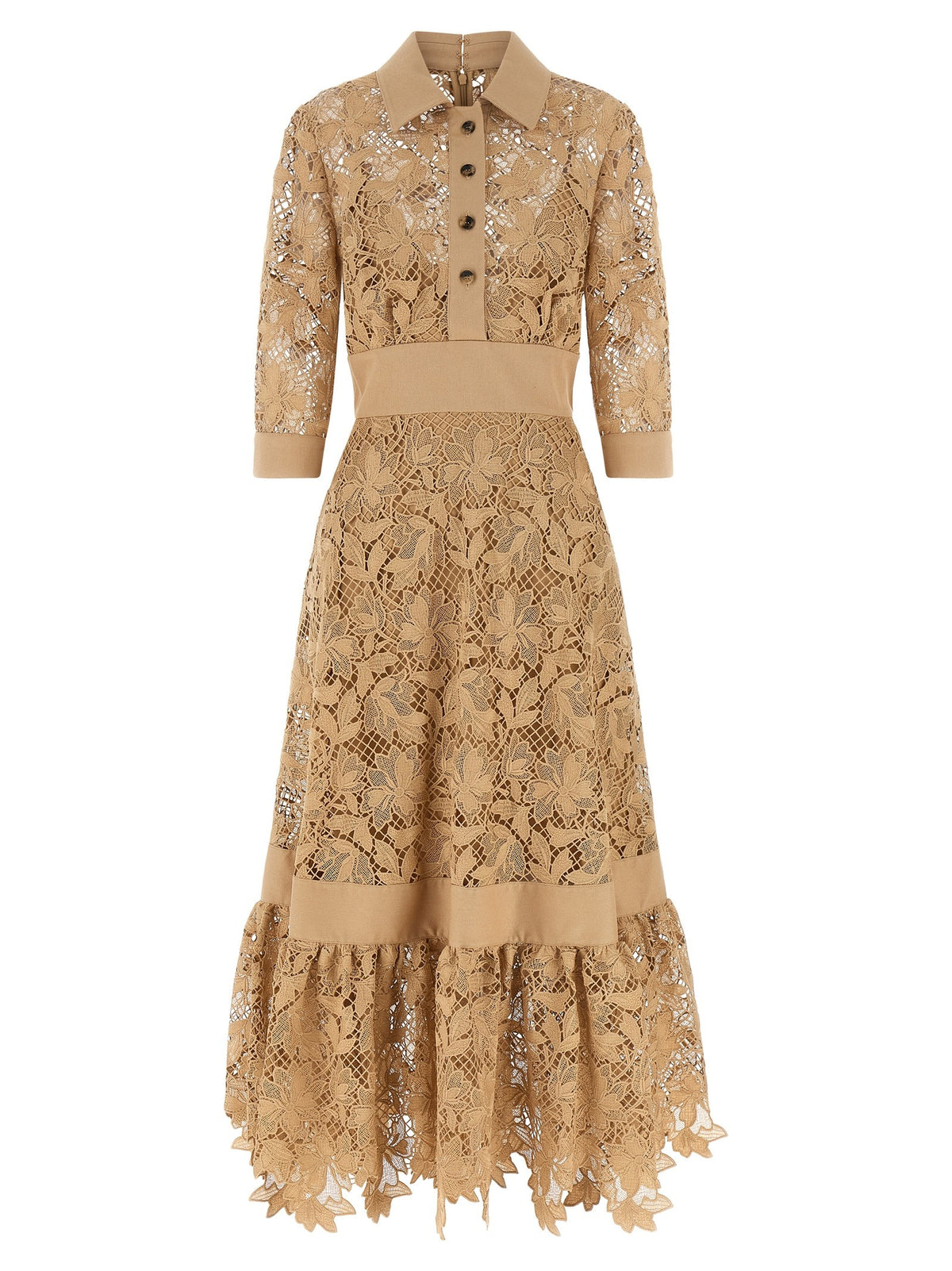 Floral macramé dress