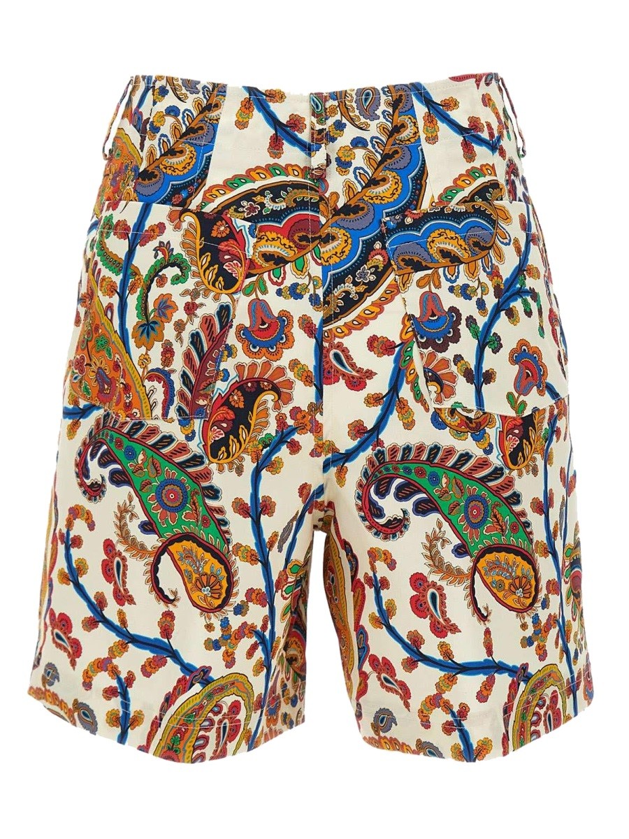 FLORAL PAISLEY PRINT SHORTS