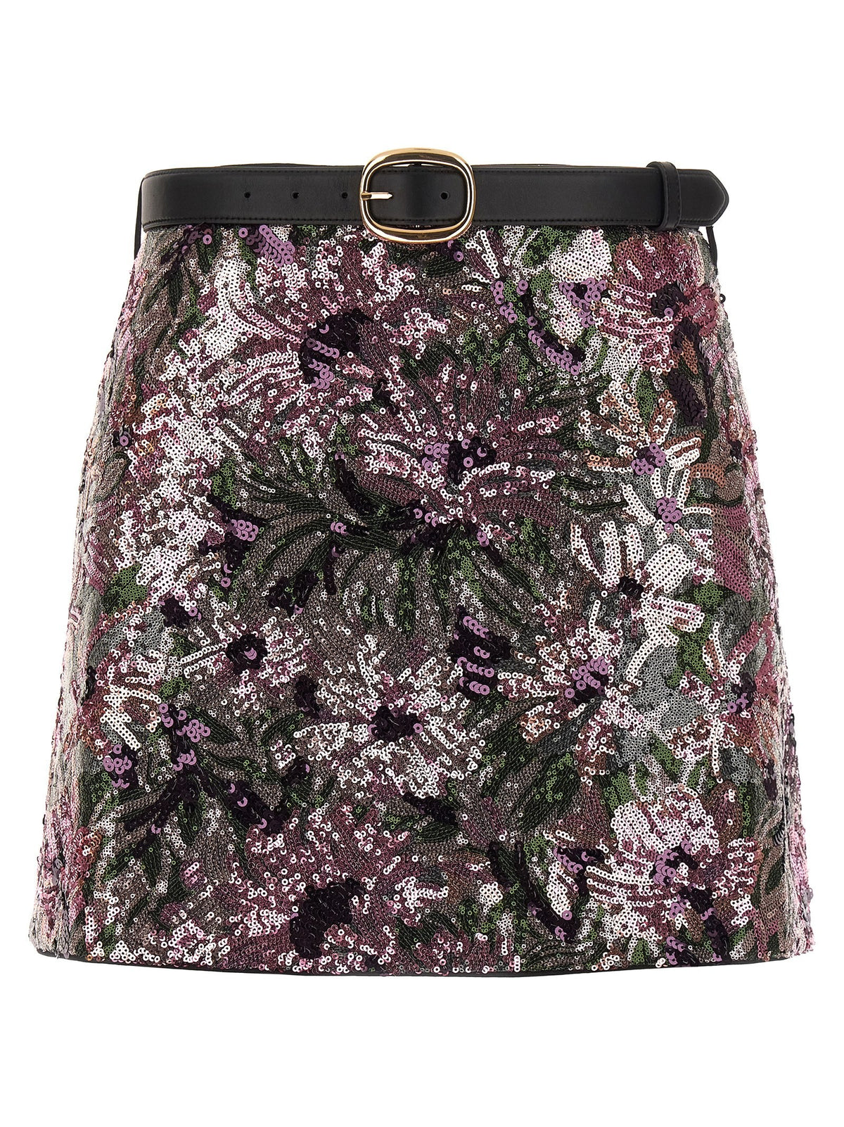 'Floral Sequin Mini' skirt