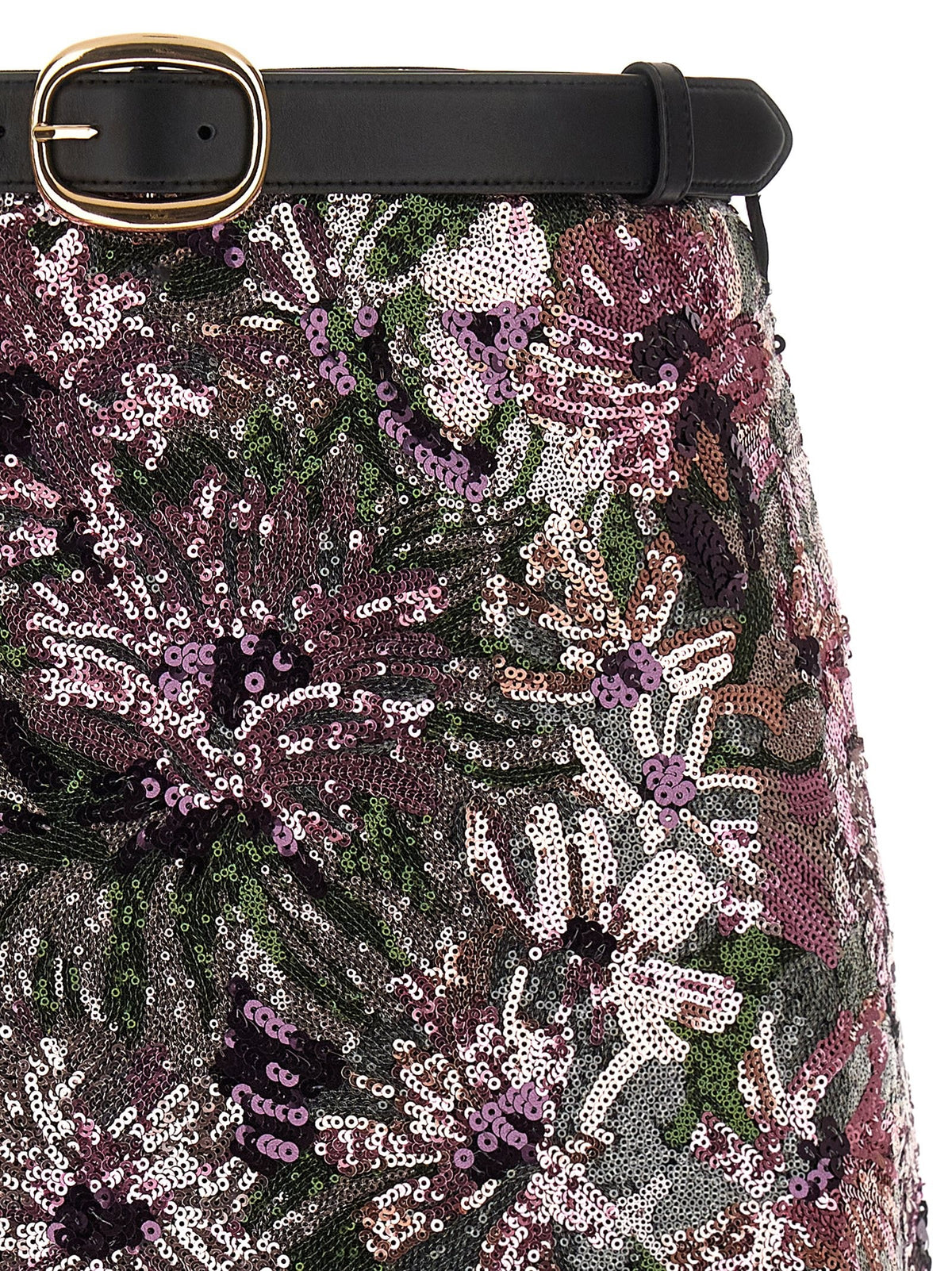 'Floral Sequin Mini' skirt