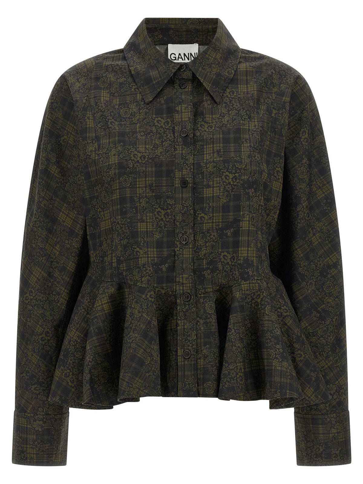 Floral tartan shirt