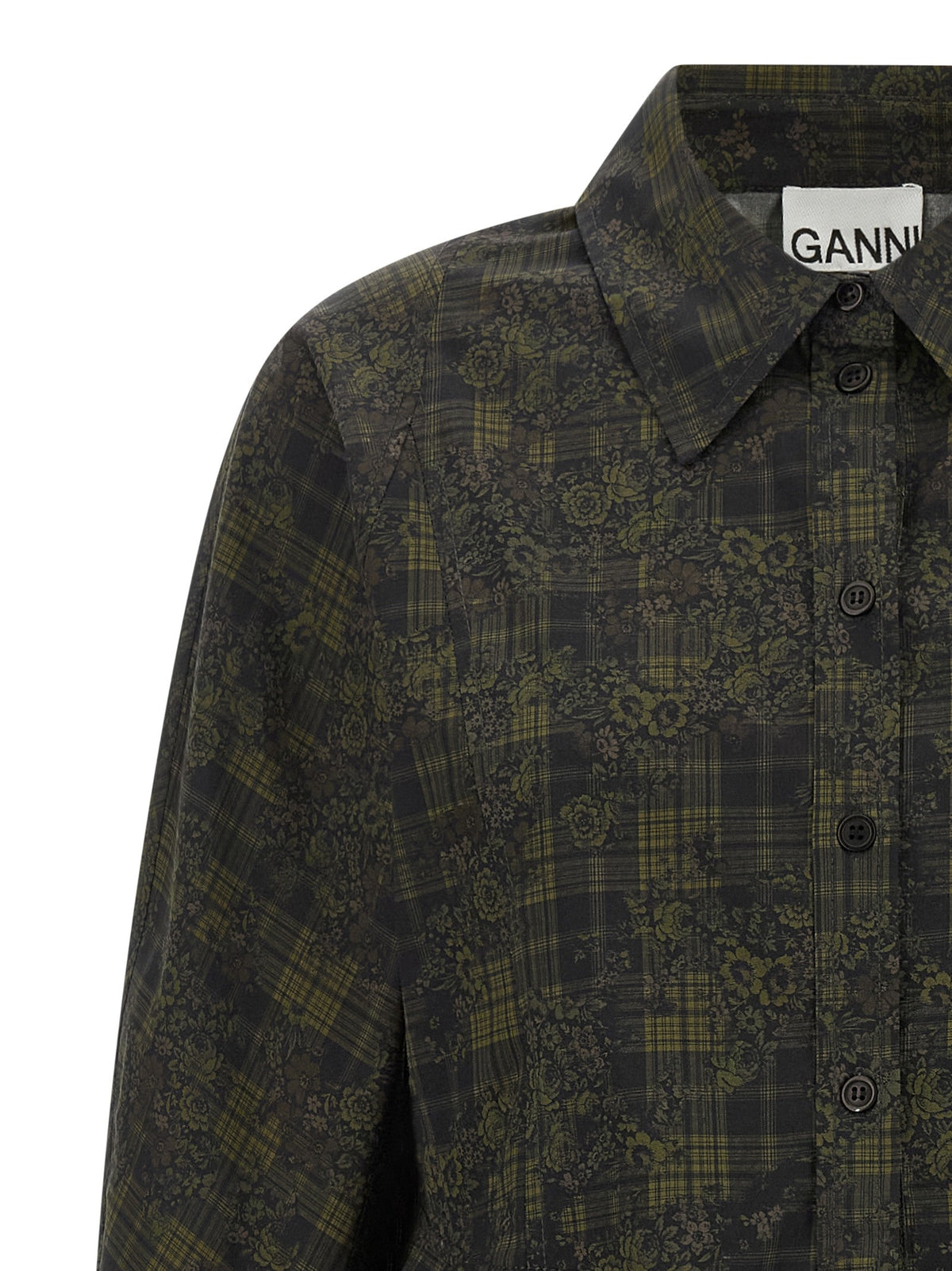 Floral tartan shirt