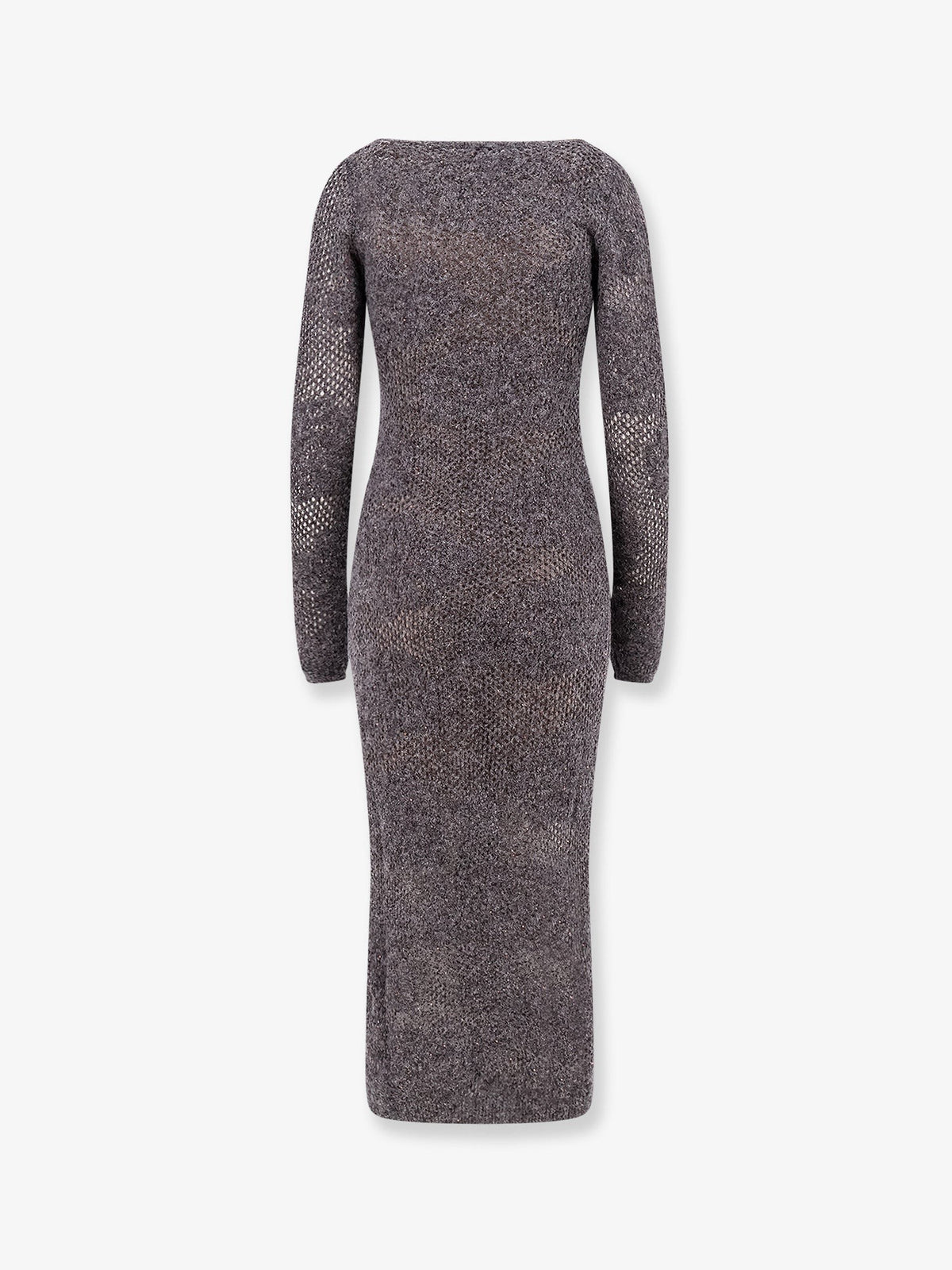 Flower Lace Sparkling mohair and virgin wool knit dress
