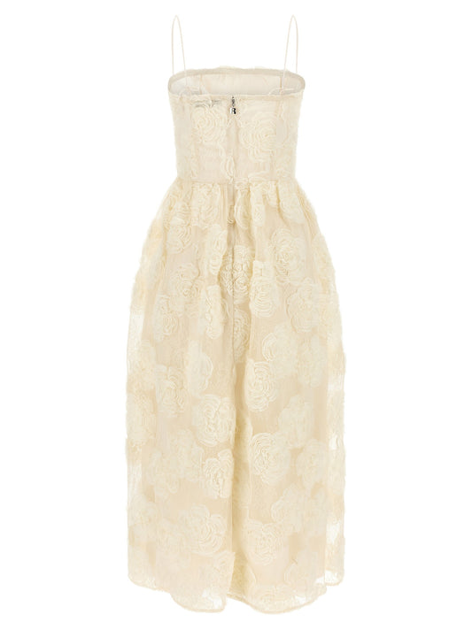 'Flower Mesh Midi' dress