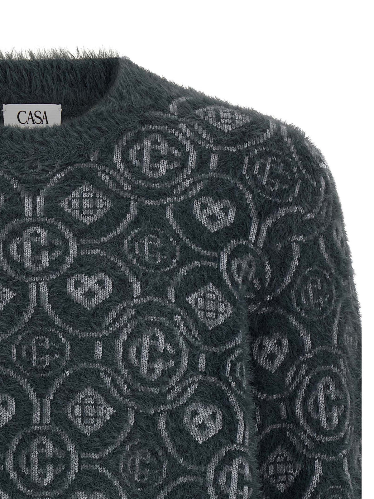 'Fluffy Monogram' sweater