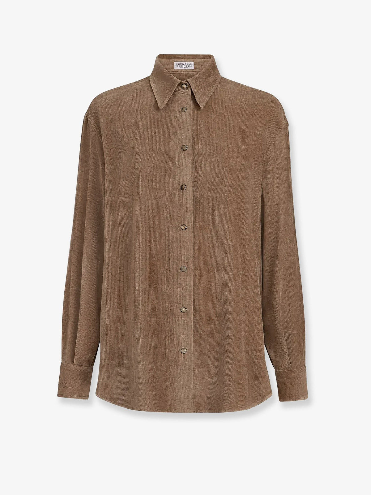 Fluid corduroy shirt with Monili